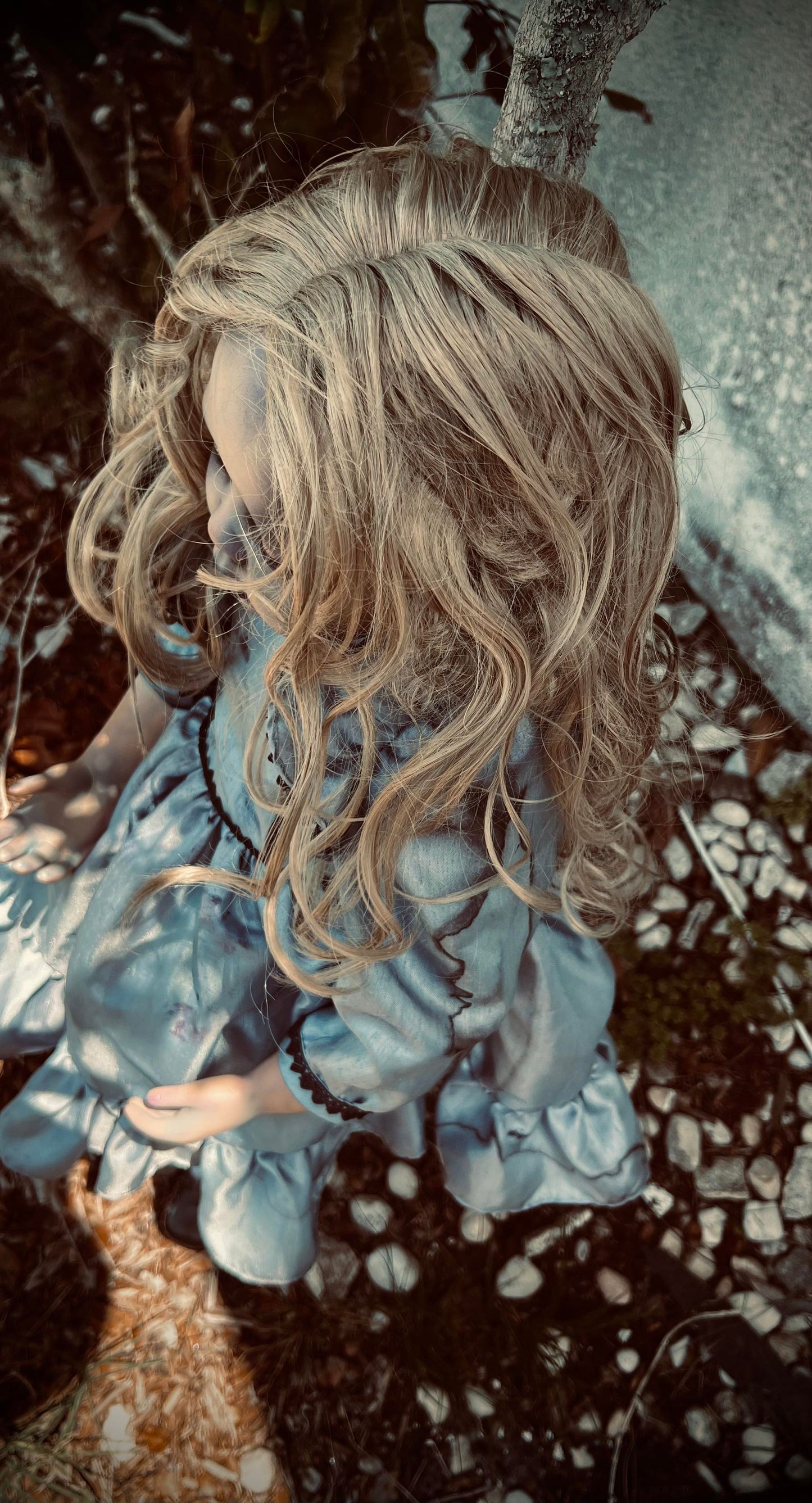 Meet Aimne 3 Foot Vintage Baby Porcelain Haunted Spirt Infected Zombie Doll Scary Poltergeist Halloween Spooky Hand Painted Gift Idea's