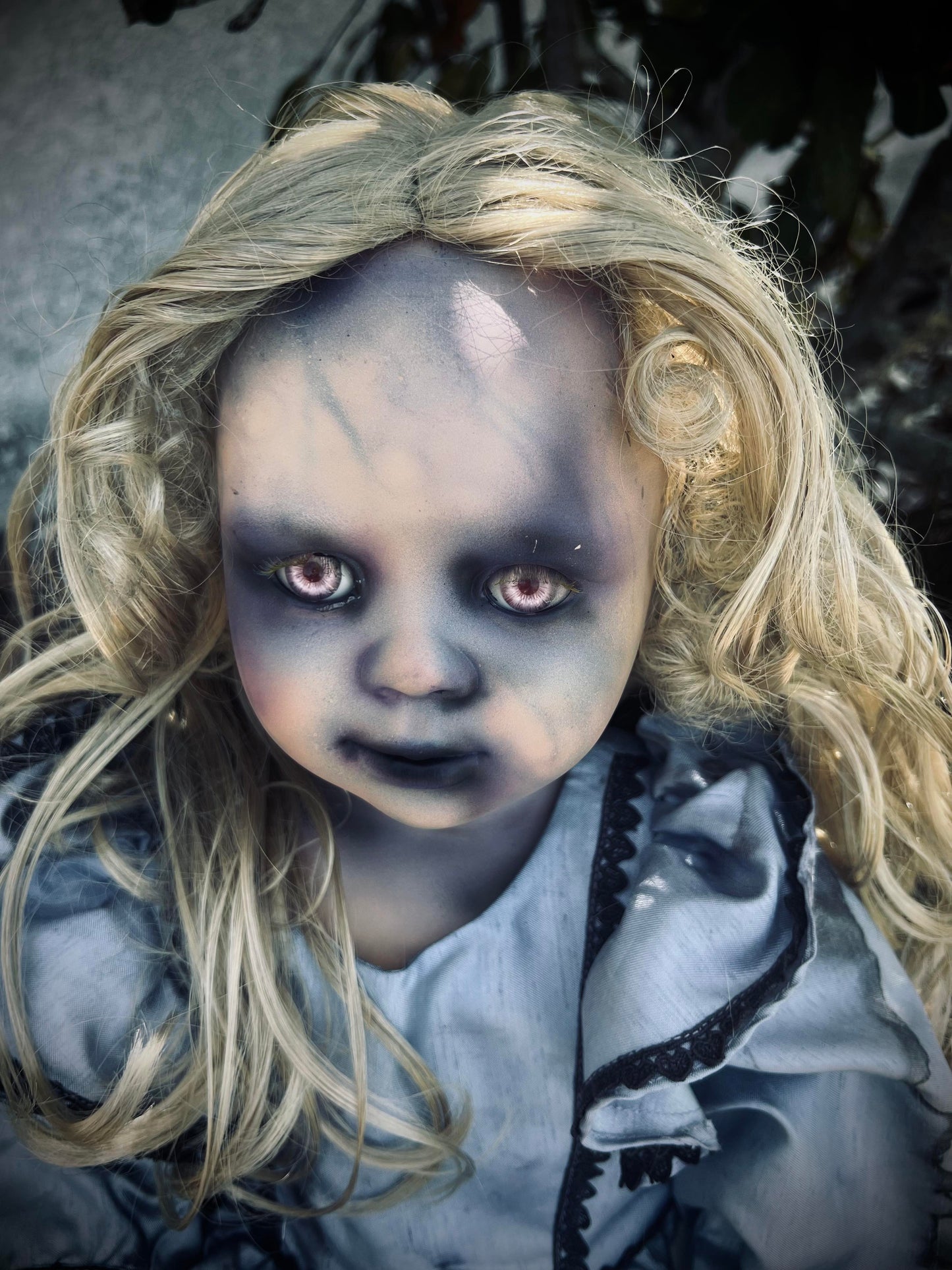 Meet Aimne 3 Foot Vintage Baby Porcelain Haunted Spirt Infected Zombie Doll Scary Poltergeist Halloween Spooky Hand Painted Gift Idea's