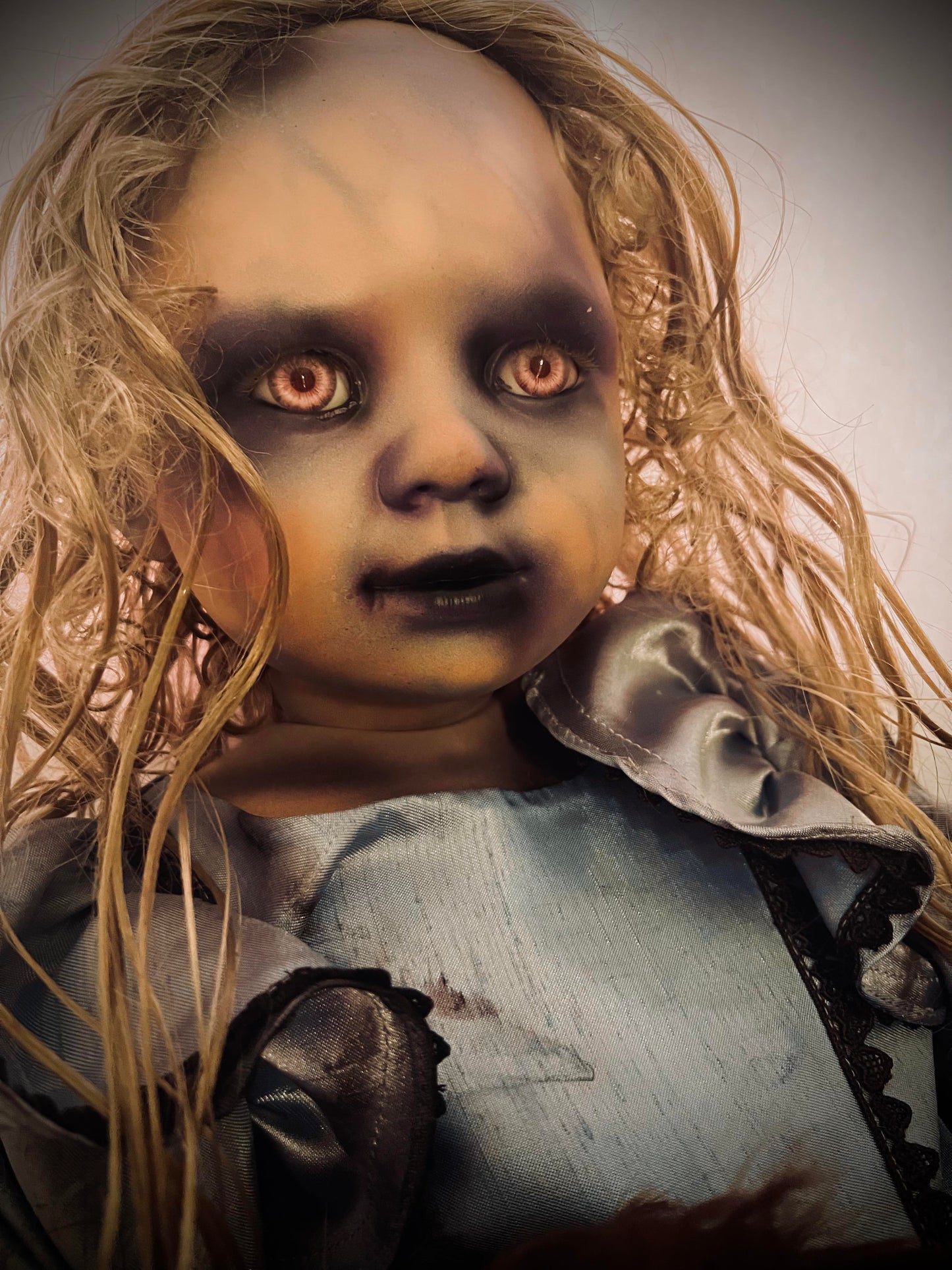Meet Aimne 3 Foot Vintage Baby Porcelain Haunted Spirt Infected Zombie Doll Scary Poltergeist Halloween Spooky Hand Painted Gift Idea's