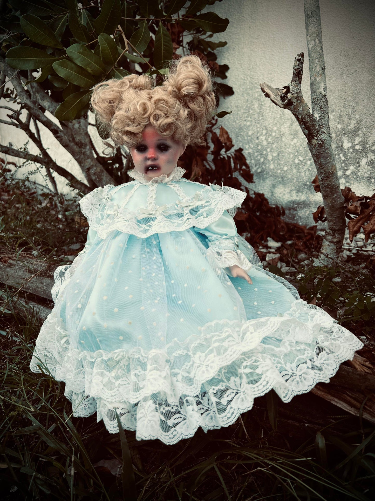 Meet Jannette 19" Doll Porcelain Witchy Creepy Haunted Spirit Infected Scary Spooky Zombie Possessed Fall Gothic Positive Energy