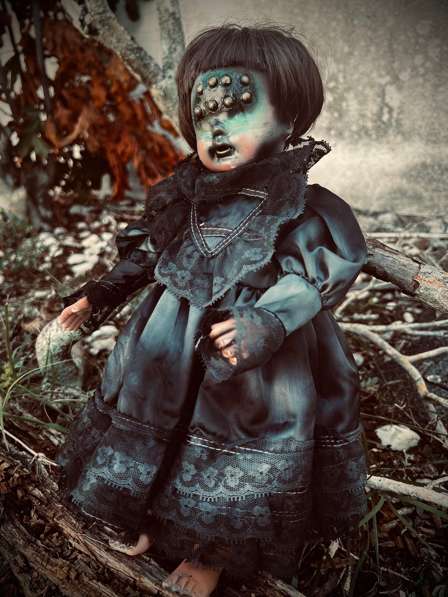 Meet Amelia 13" Doll Porcelain Clay Witchy Creepy Haunted Spirit Infected Scary Poltergeist Spooky Wicca Possessed Halloween Gothic Gore