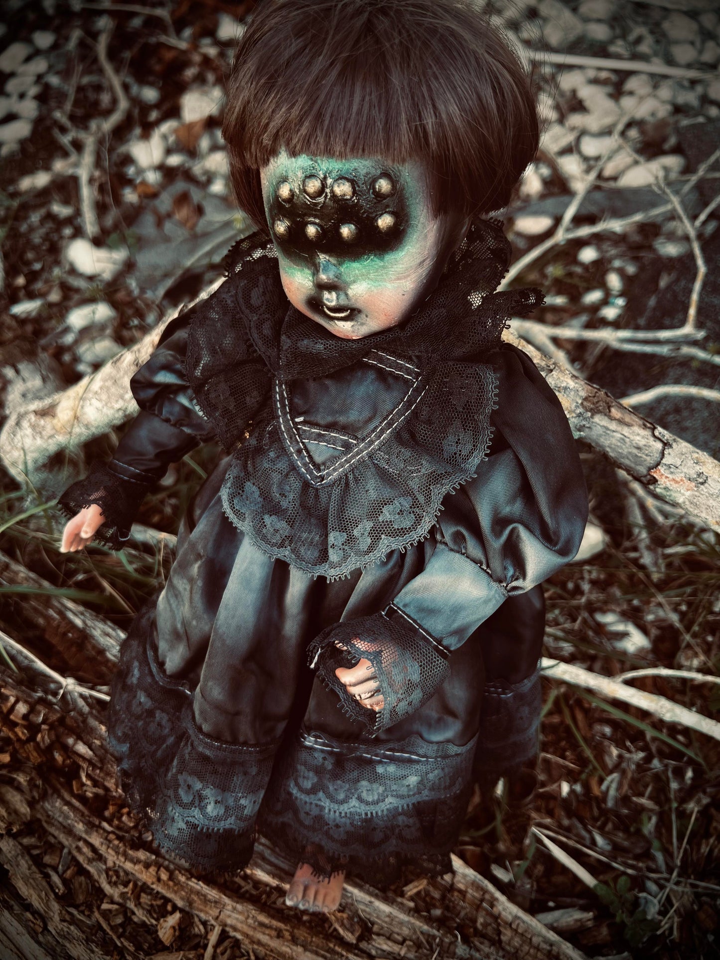 Meet Amelia 13" Doll Porcelain Clay Witchy Creepy Haunted Spirit Infected Scary Poltergeist Spooky Wicca Possessed Halloween Gothic Gore