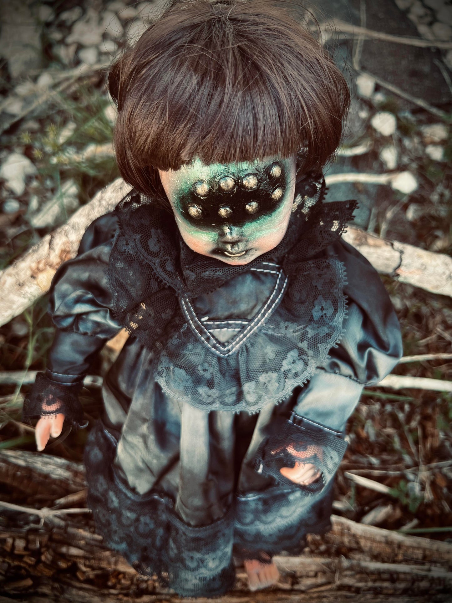 Meet Amelia 13" Doll Porcelain Clay Witchy Creepy Haunted Spirit Infected Scary Poltergeist Spooky Wicca Possessed Halloween Gothic Gore