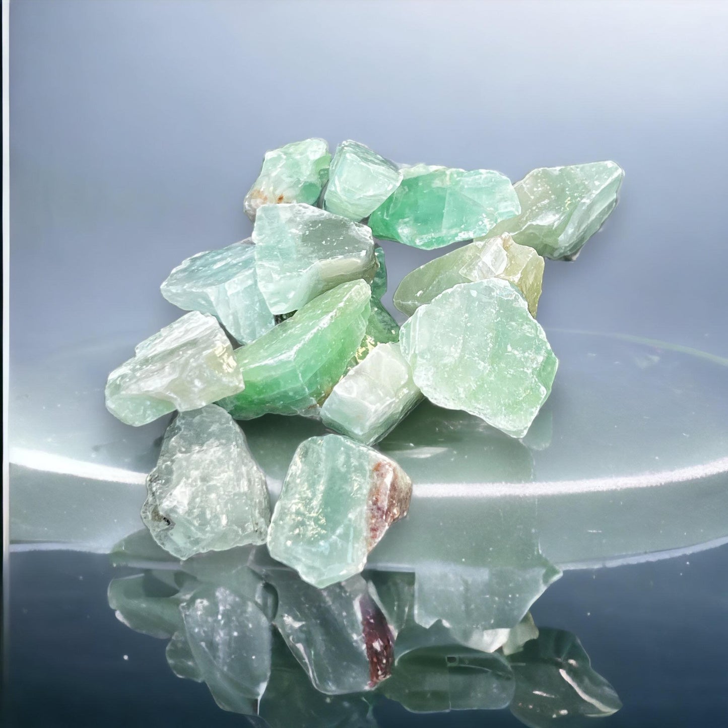 Green Calcite Quartz Crystals Untumbled Rough Natural Stones 5 oz Stress Relieve Calming Powers Charka Gems Cleansing Crafting Jewelry