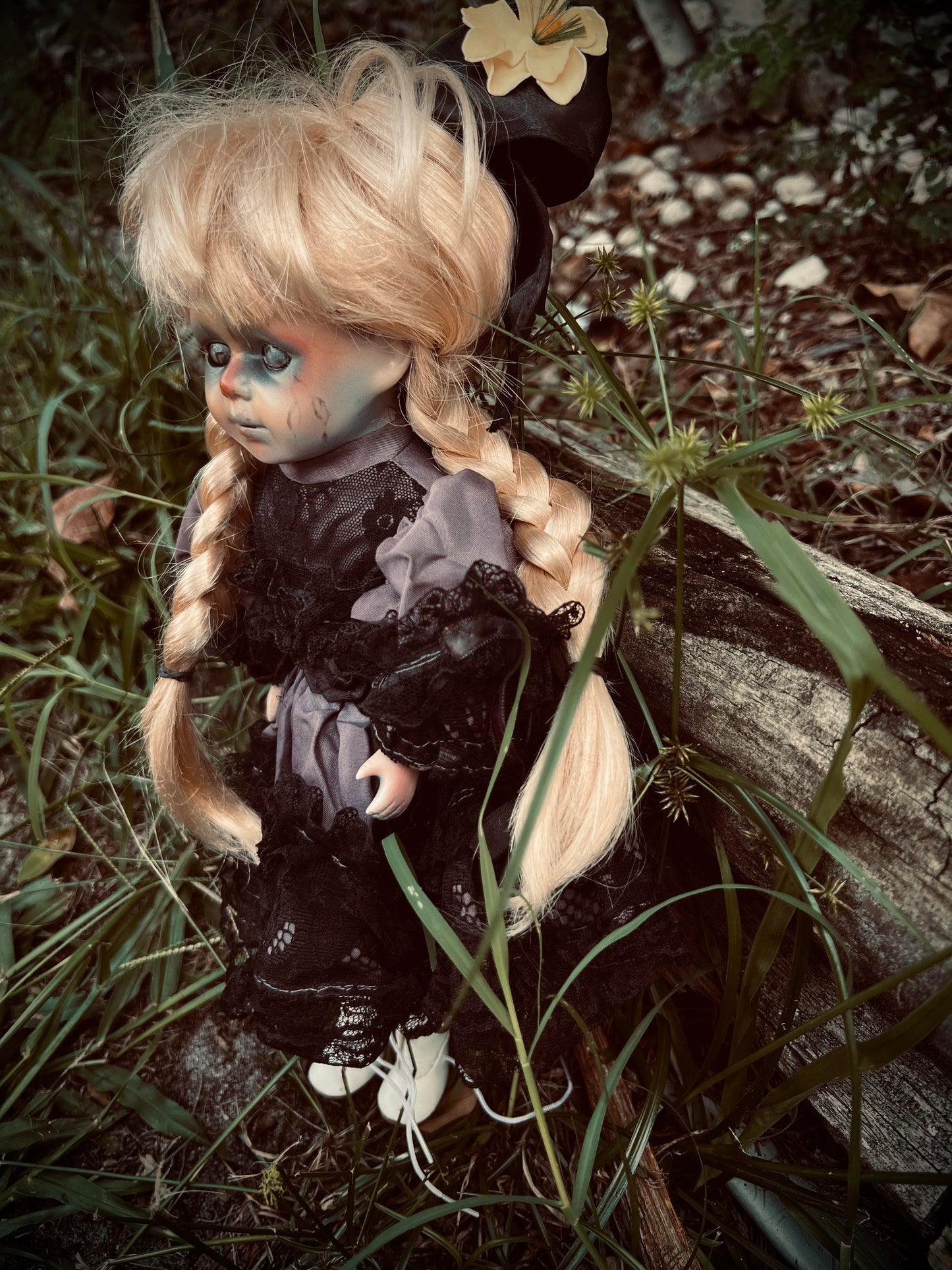 Meet Elizabeth 12" Doll Porcelain Witchy Creepy Haunted Spirit Infected Scary Poltergeist Spooky Wicca Possessed Fall Gothic Positive Energy