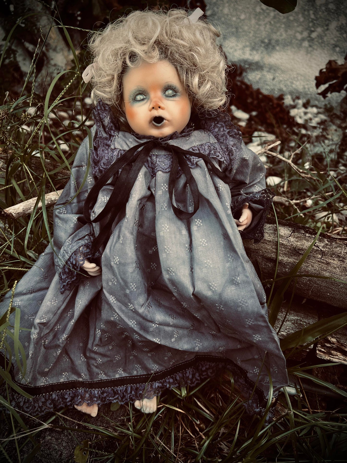 Meet Scarlett 14" Doll Porcelain Witchy Creepy Haunted Spirit Infected Scary Poltergeist Spooky Wicca Possessed Fall Gothic Positive Energy