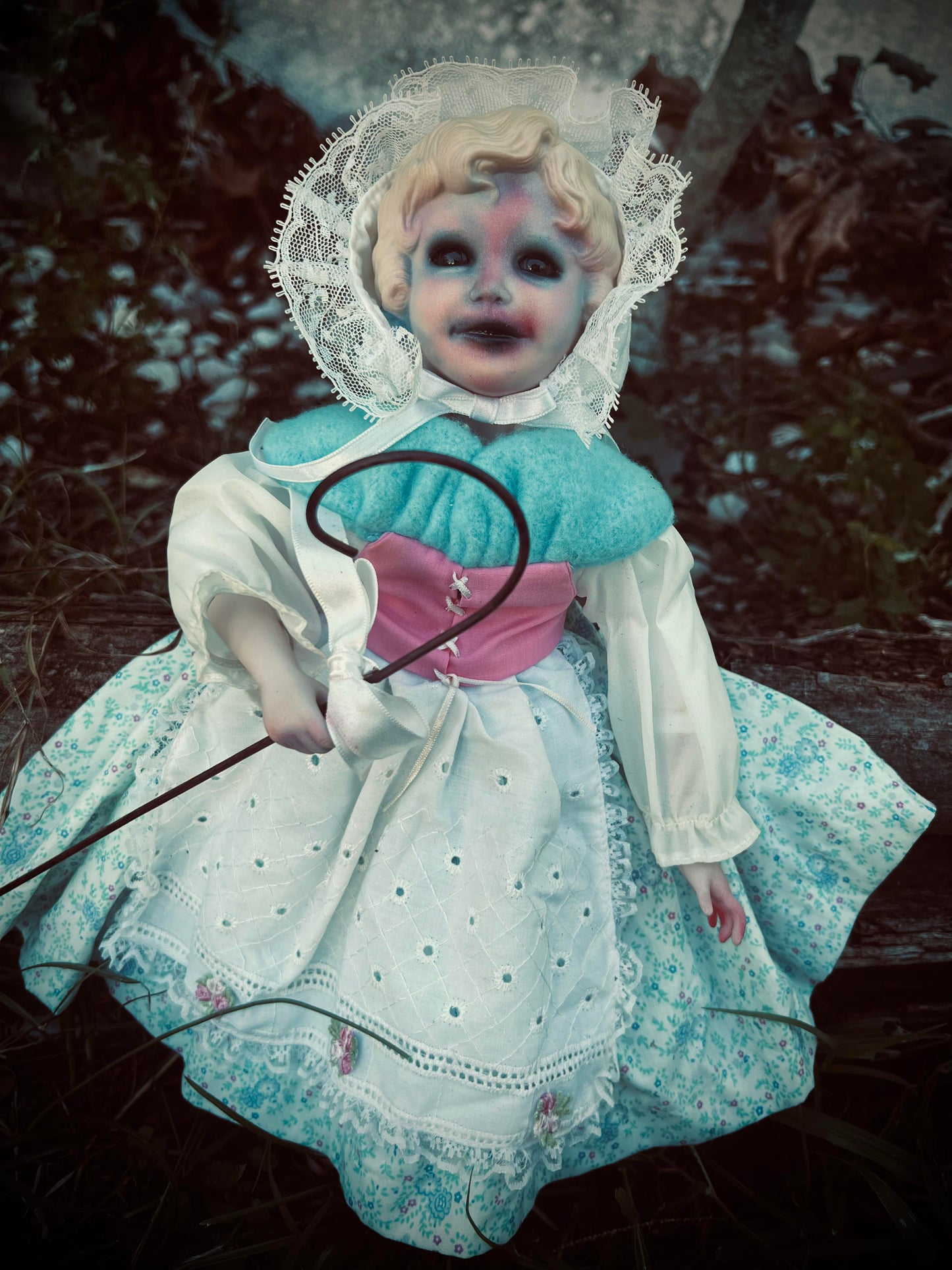 Meet Henrietta 14 " Doll Porcelain Witchy Creepy Haunted Spirit Infected Fairytale Poltergeist Spooky Zombie Possessed Fall Gothic
