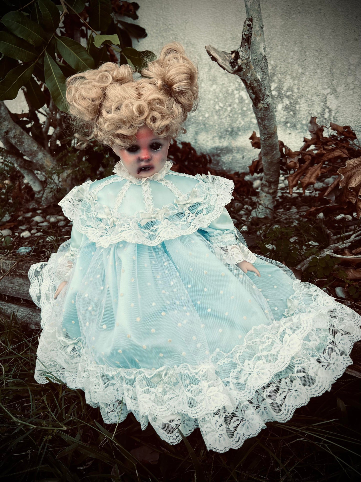 Meet Jannette 19" Doll Porcelain Witchy Creepy Haunted Spirit Infected Scary Spooky Zombie Possessed Fall Gothic Positive Energy