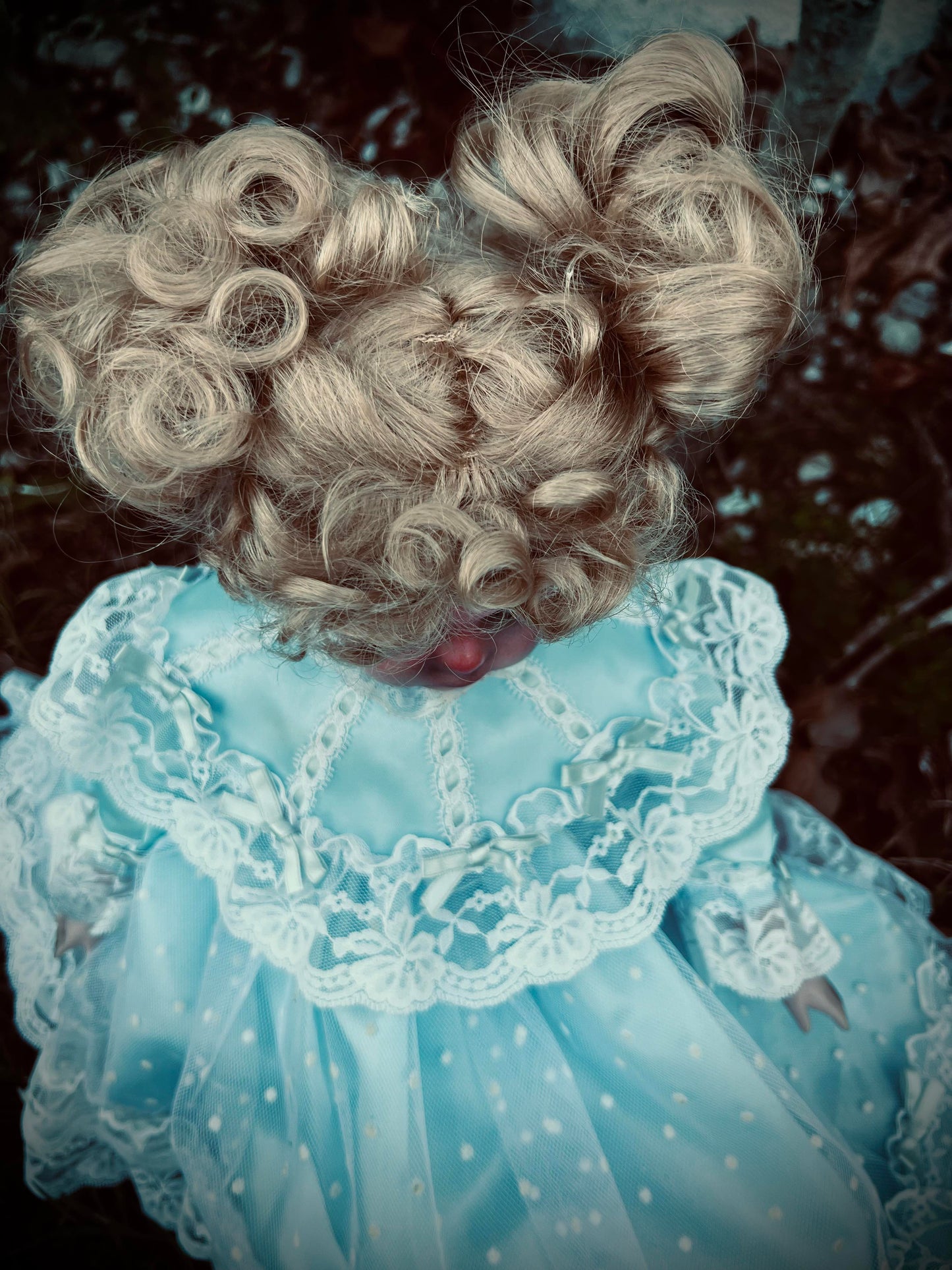 Meet Jannette 19" Doll Porcelain Witchy Creepy Haunted Spirit Infected Scary Spooky Zombie Possessed Fall Gothic Positive Energy