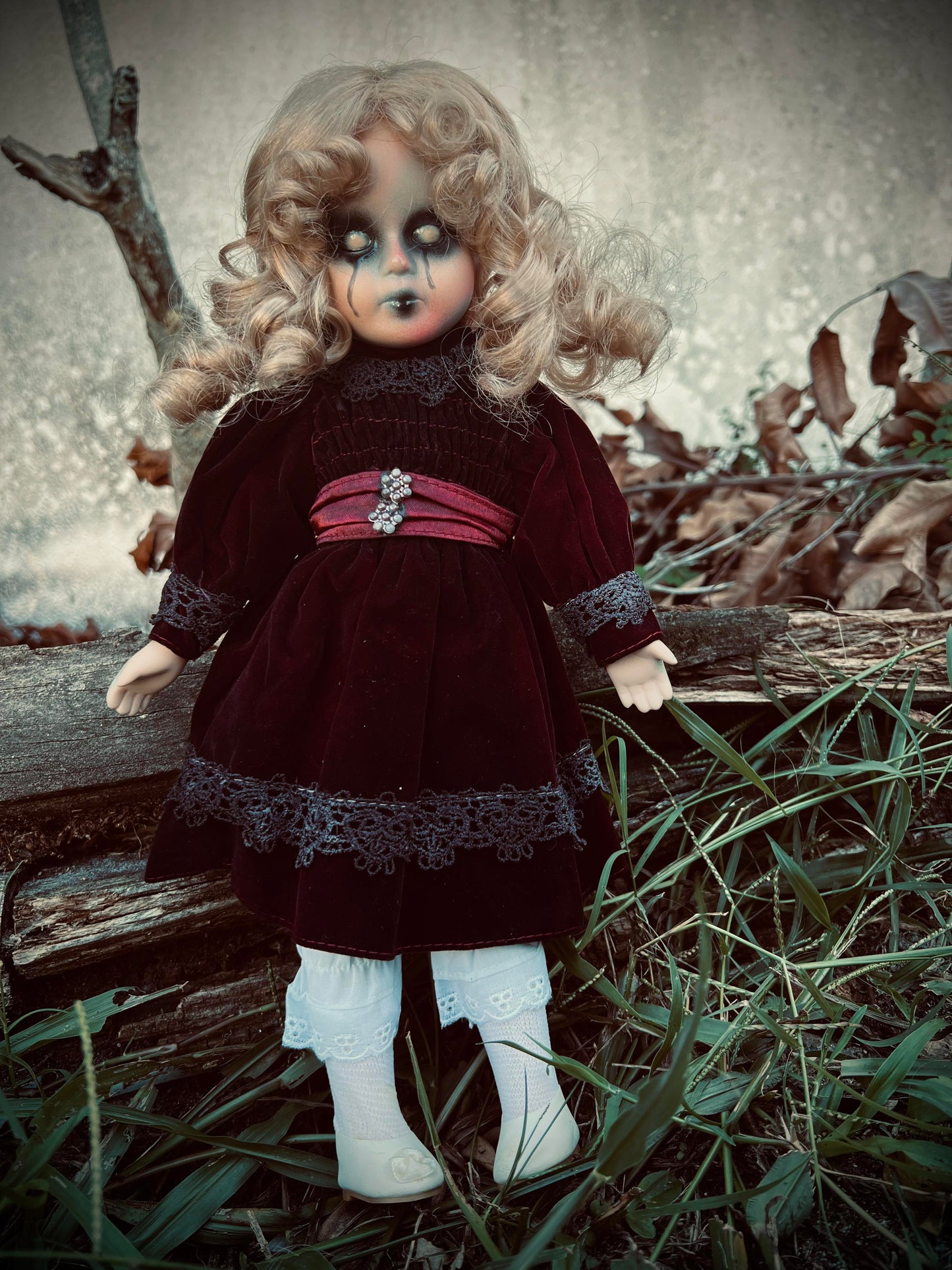 Meet Lynette 14" Doll Porcelain Witchy Creepy Haunted Spirit Infected Scary Poltergeist Spooky Zombie Possessed Fall Gothic Positive Energy