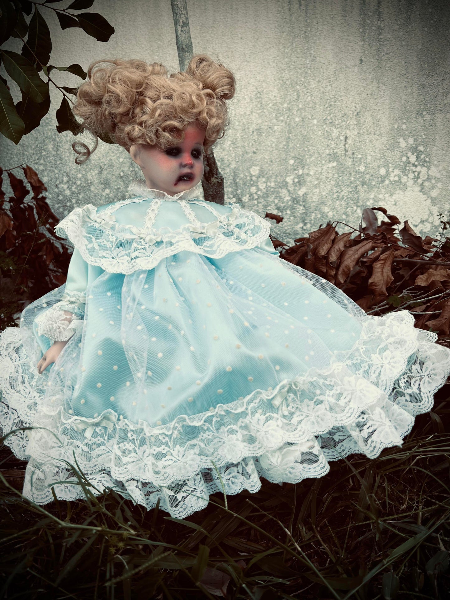 Meet Jannette 19" Doll Porcelain Witchy Creepy Haunted Spirit Infected Scary Spooky Zombie Possessed Fall Gothic Positive Energy