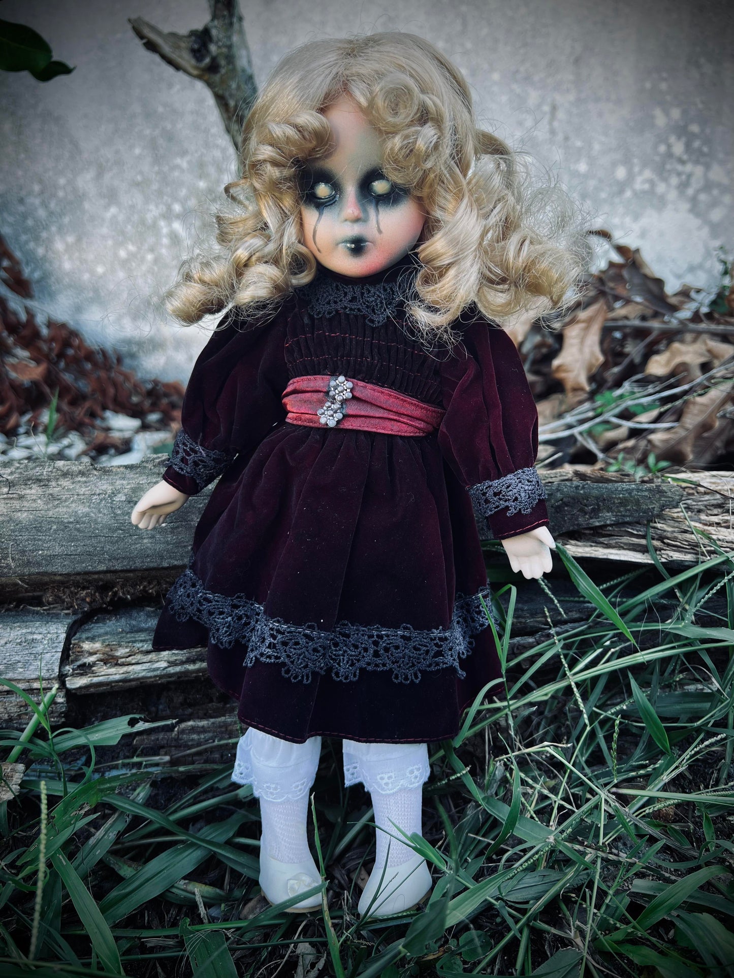 Meet Lynette 14" Doll Porcelain Witchy Creepy Haunted Spirit Infected Scary Poltergeist Spooky Zombie Possessed Fall Gothic Positive Energy