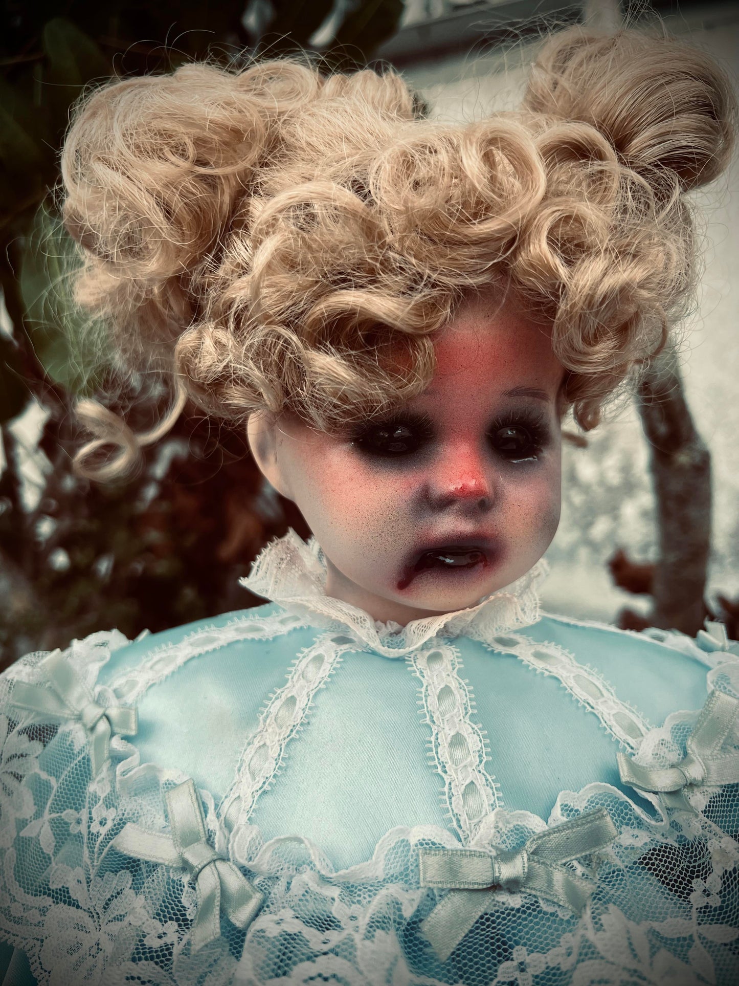 Meet Jannette 19" Doll Porcelain Witchy Creepy Haunted Spirit Infected Scary Spooky Zombie Possessed Fall Gothic Positive Energy