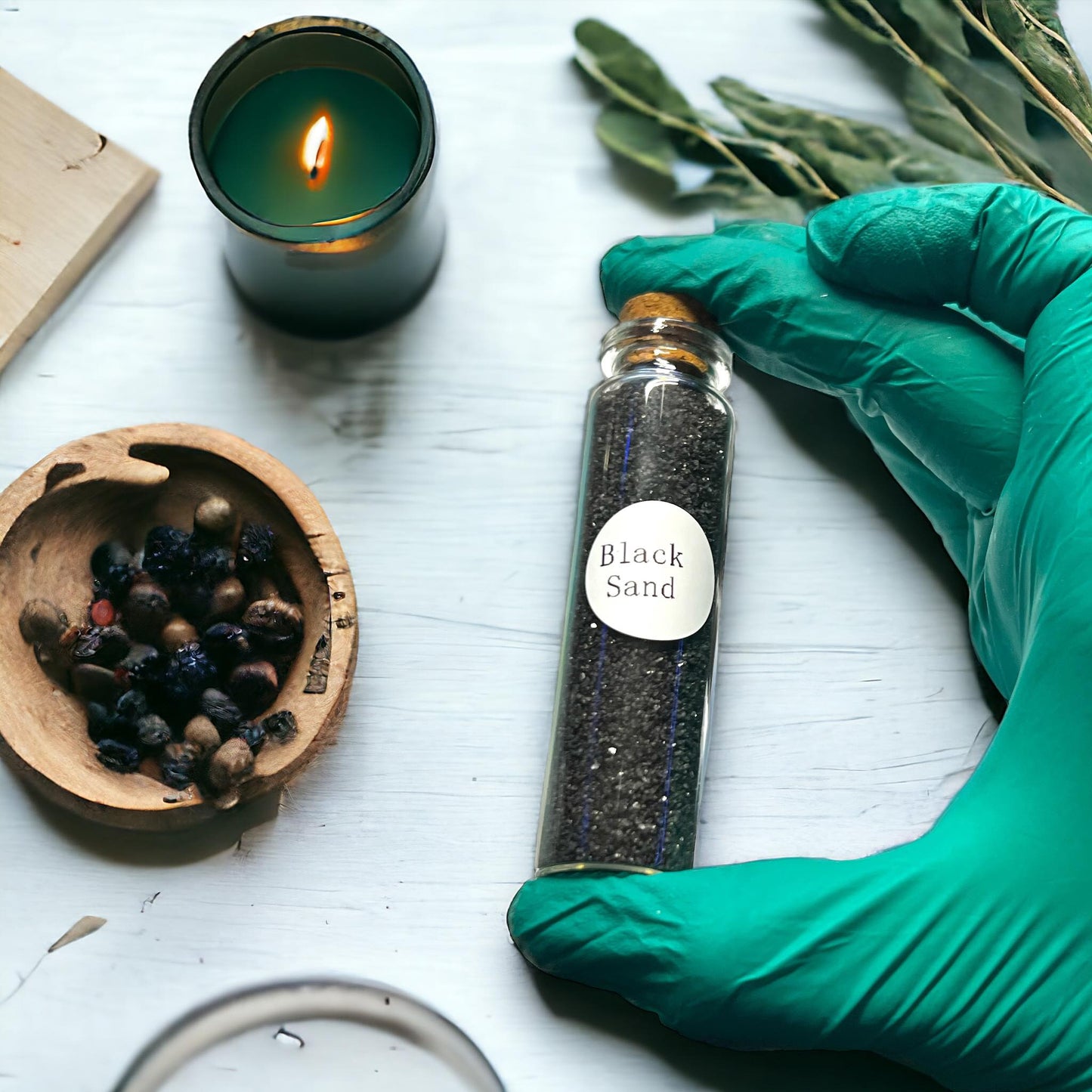 Vial of Black Sand Spell Casting War Water Unique Gift Idea Cleansing Witchcraft Occult Oddity Wicca Voodoo protective banishing dispelling