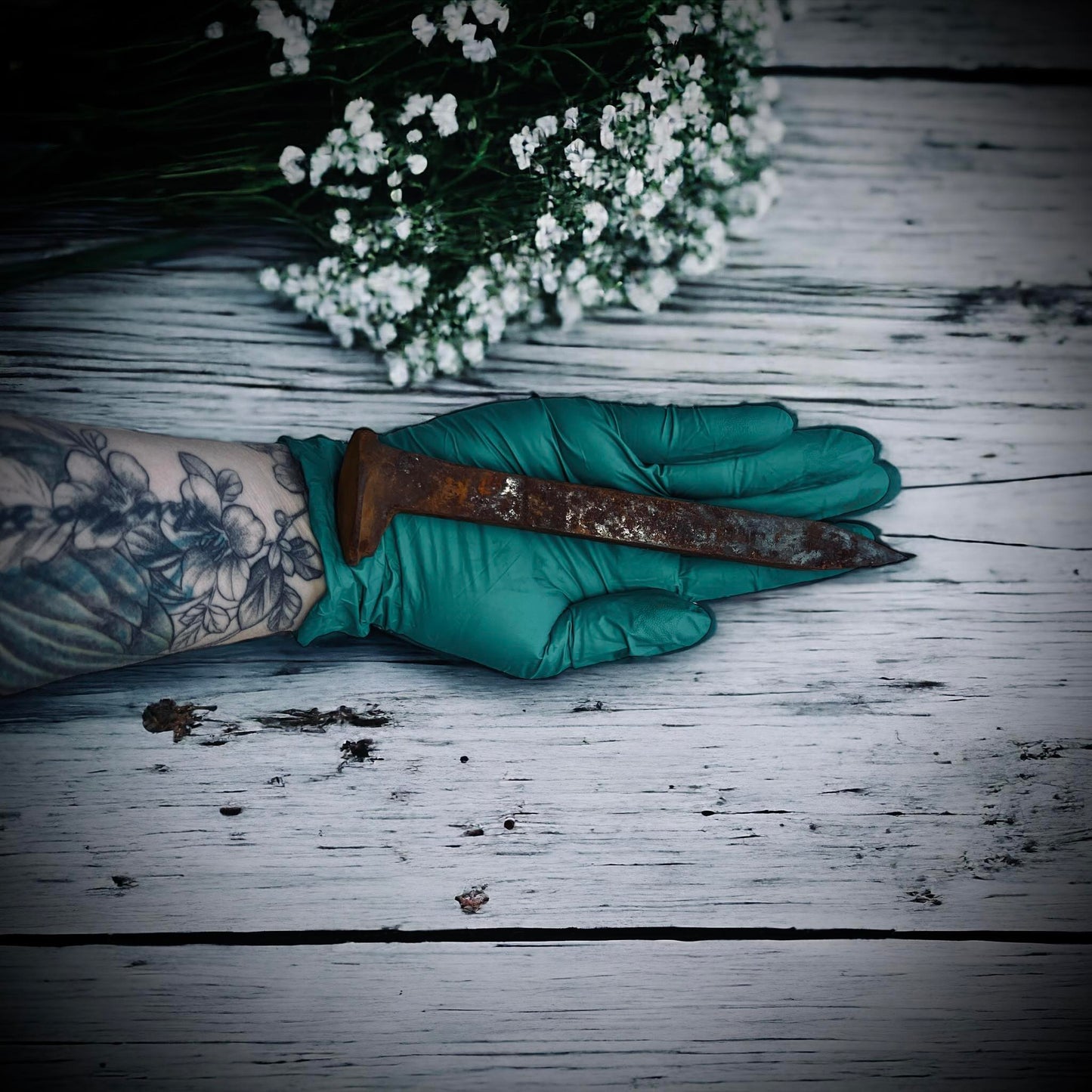 Rusty Railroad Spike 7" Great For Home Protection, Metaphysical, Spiritual Use, Hoodoo, Wicca, Occult, Blacksmith, Forge, Spells, Oddity