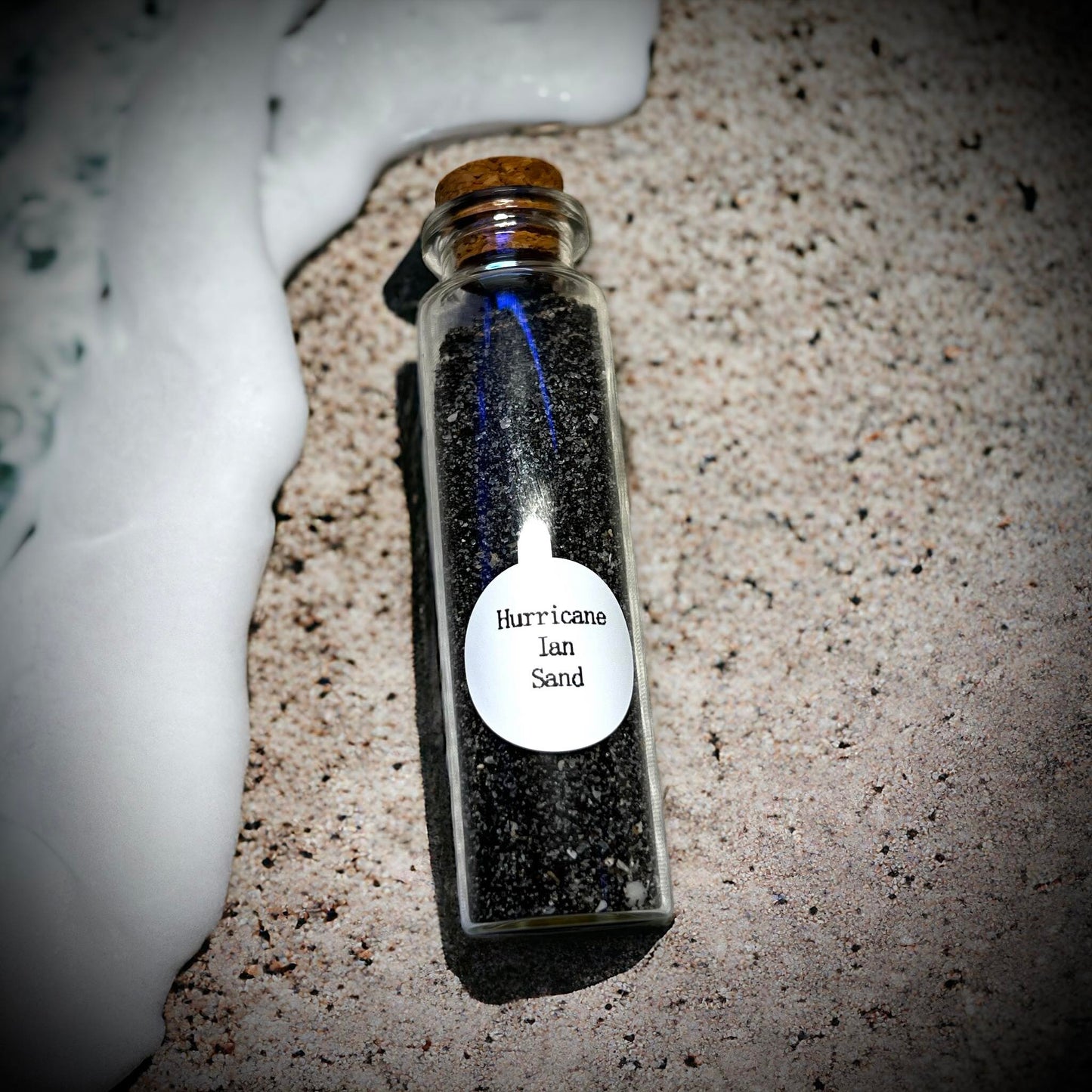 Hurricane Ian Sand Specimen in Glass Vail Curiosity, Oddity, Real Natural Disasters, Apothecary, Unique Gift Idea Gulf Ocean Storm Debris