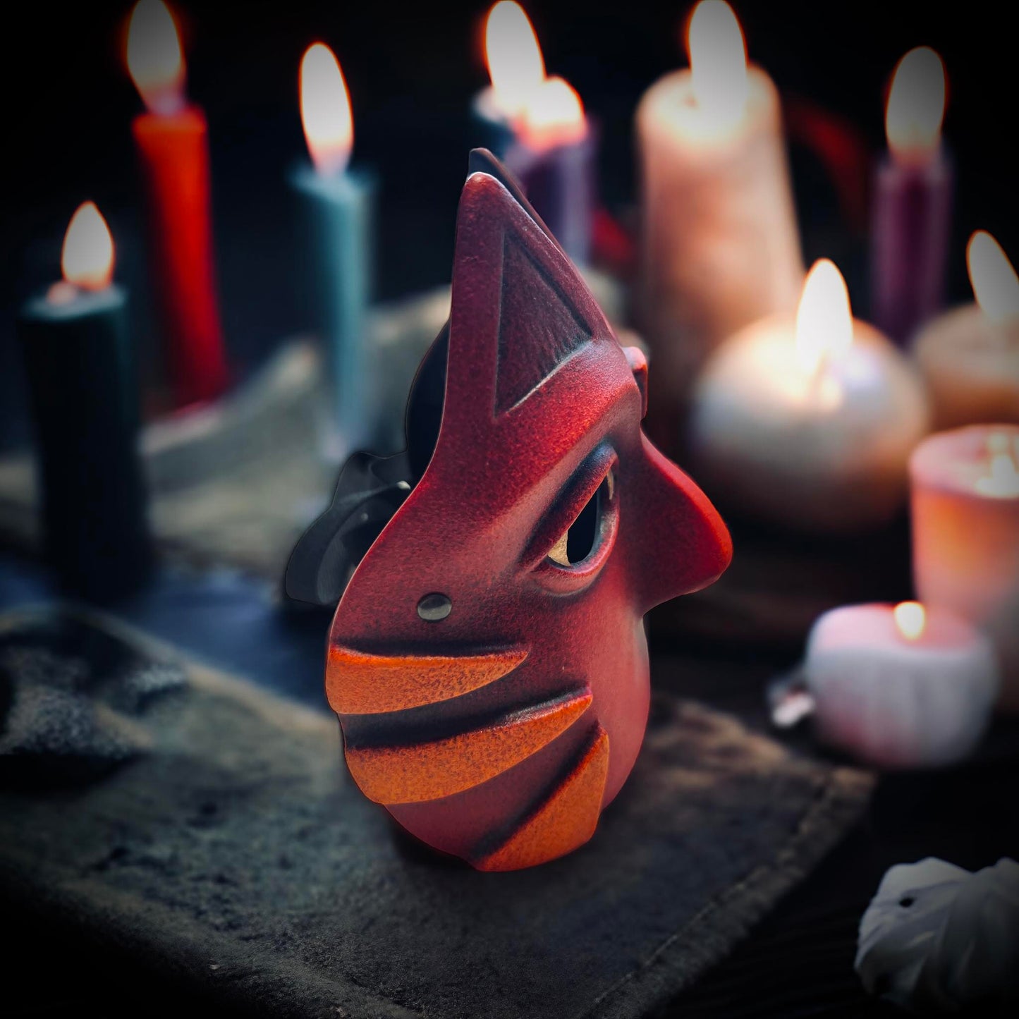 Cat Feline Masquerade Animal Mask Cosplay Theatre Costume Larp Victorian Unique Gift Idea Rare Find Oddity Wicca