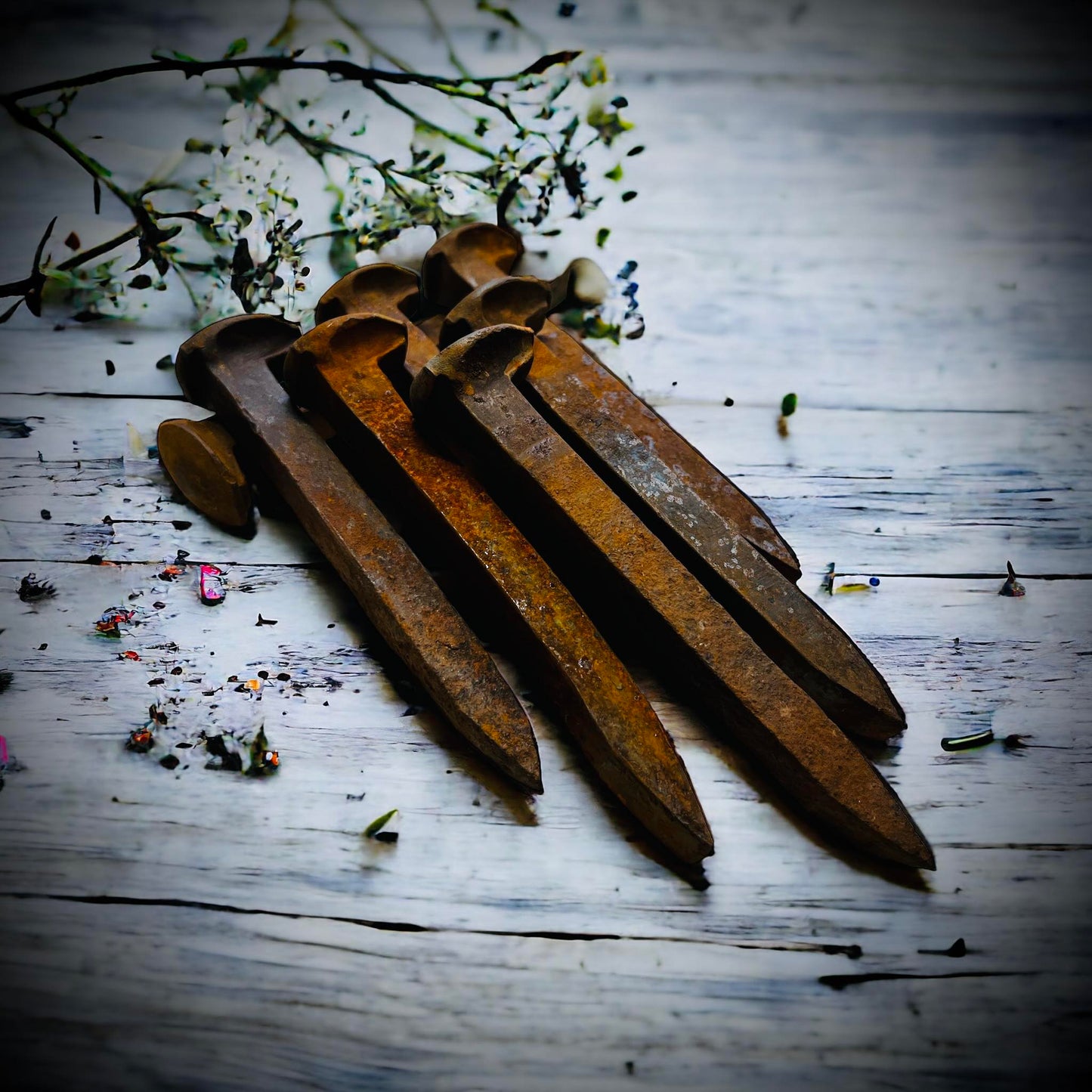 Rusty Railroad Spike 7" Great For Home Protection, Metaphysical, Spiritual Use, Hoodoo, Wicca, Occult, Blacksmith, Forge, Spells, Oddity