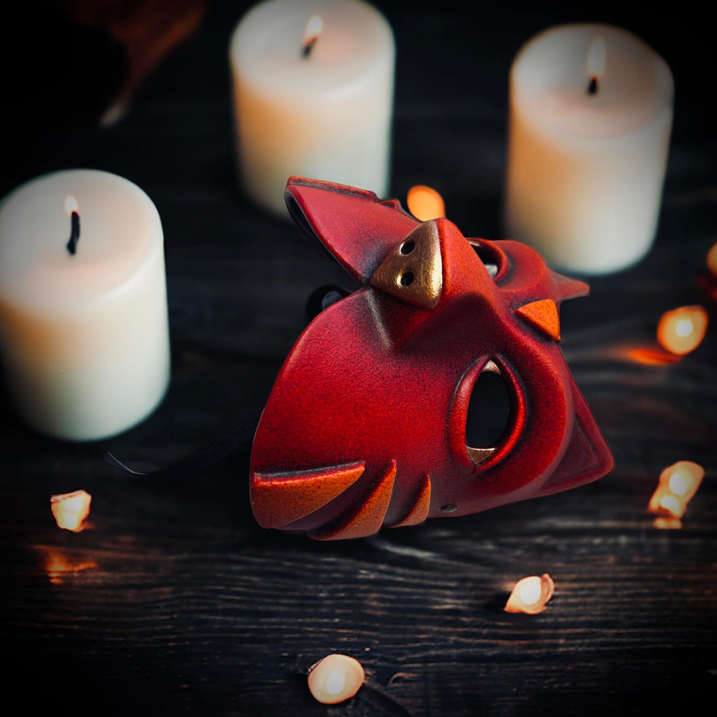 Cat Feline Masquerade Animal Mask Cosplay Theatre Costume Larp Victorian Unique Gift Idea Rare Find Oddity Wicca