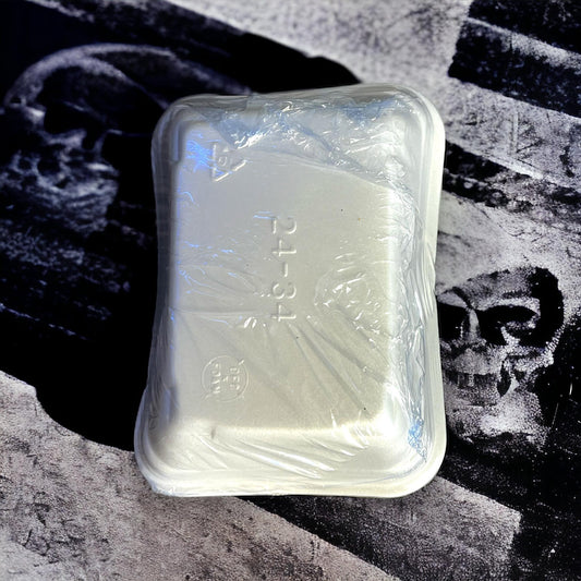 Vintage Package Meat Aged Long Pork Porcelain Doll Head Butcher Gothic Voodoo Witchcraft Curiosity, Oddity, Unique Gift Idea Specimen 2401