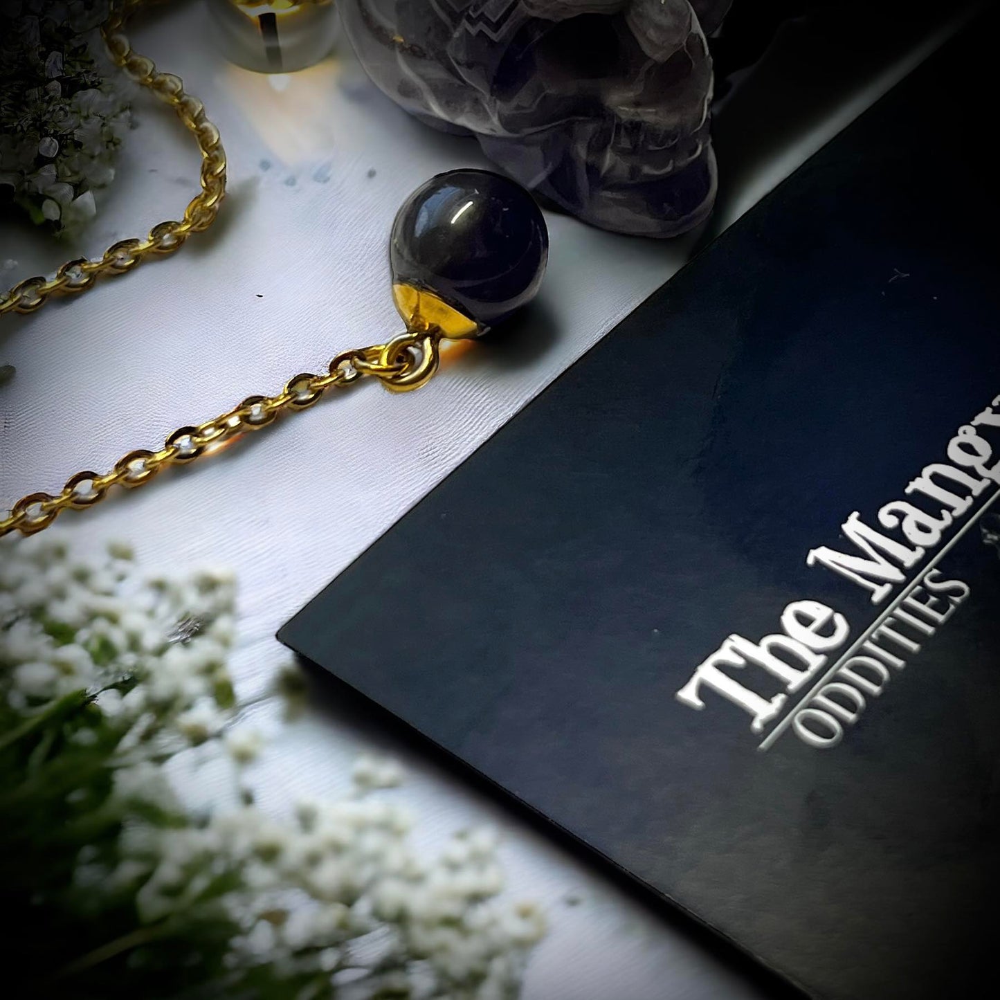 Gemstone Pendulum Skull Amethyst Curiosity, Oddity, Spells, Unique Gift Idea, Witchcraft, Rituals, Spirit Boards, Quartz