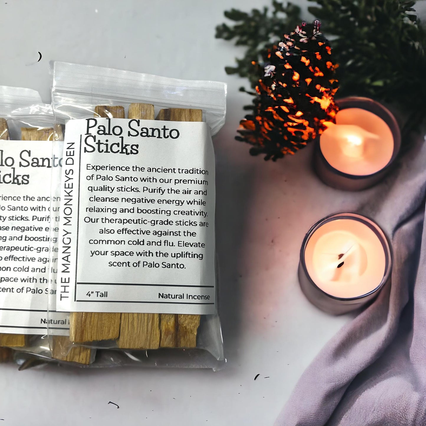 4" Palo Santo Sticks Holy Wood Magical Purifying Curiosity, Oddity, Spells, Unique Gift Idea, Witchcraft, Rituals, Atlar