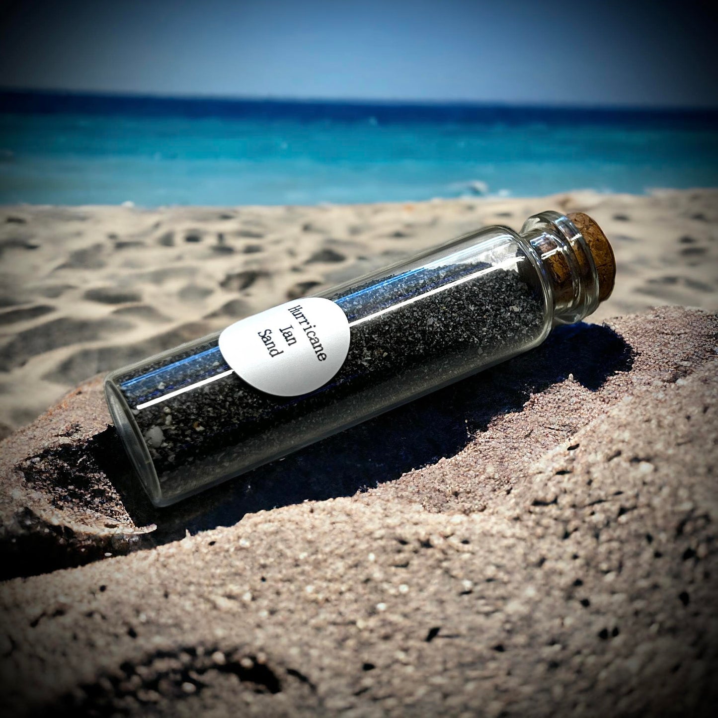 Hurricane Ian Sand Specimen in Glass Vail Curiosity, Oddity, Real Natural Disasters, Apothecary, Unique Gift Idea Gulf Ocean Storm Debris