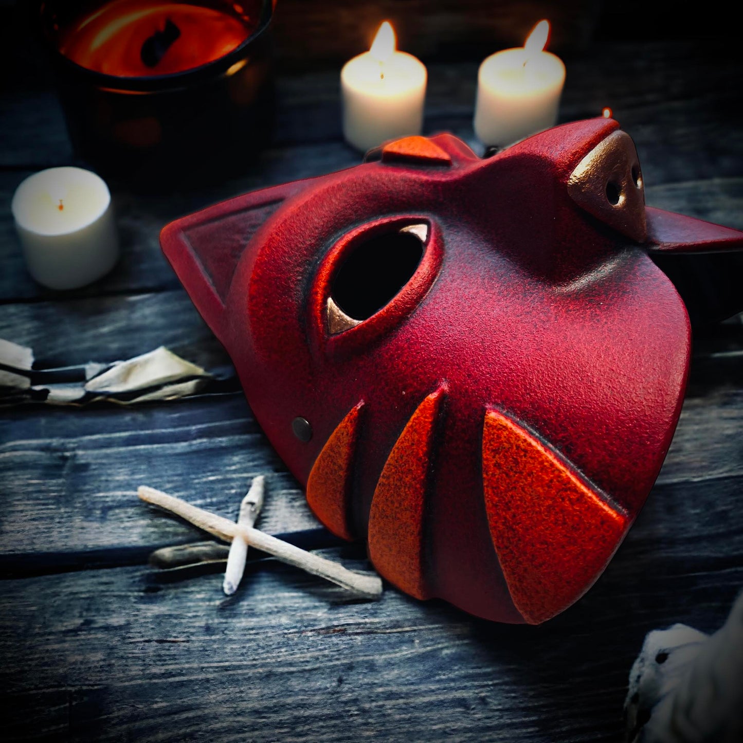 Cat Feline Masquerade Animal Mask Cosplay Theatre Costume Larp Victorian Unique Gift Idea Rare Find Oddity Wicca