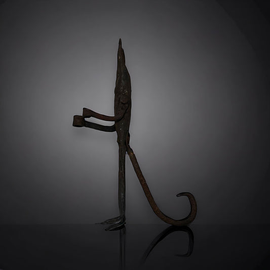 Devil Folkart Metal Vintage Handcrafted Sculpture Curiosity, Oddity, Unique Gift Idea, Creepy, Unusual, Disturbing, One Of A Kind Witchcraft