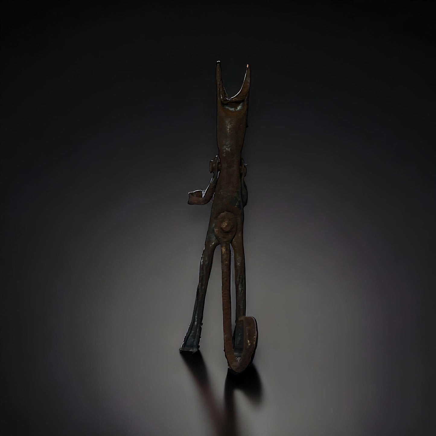 Devil Folkart Metal Vintage Handcrafted Sculpture Curiosity, Oddity, Unique Gift Idea, Creepy, Unusual, Disturbing, One Of A Kind Witchcraft