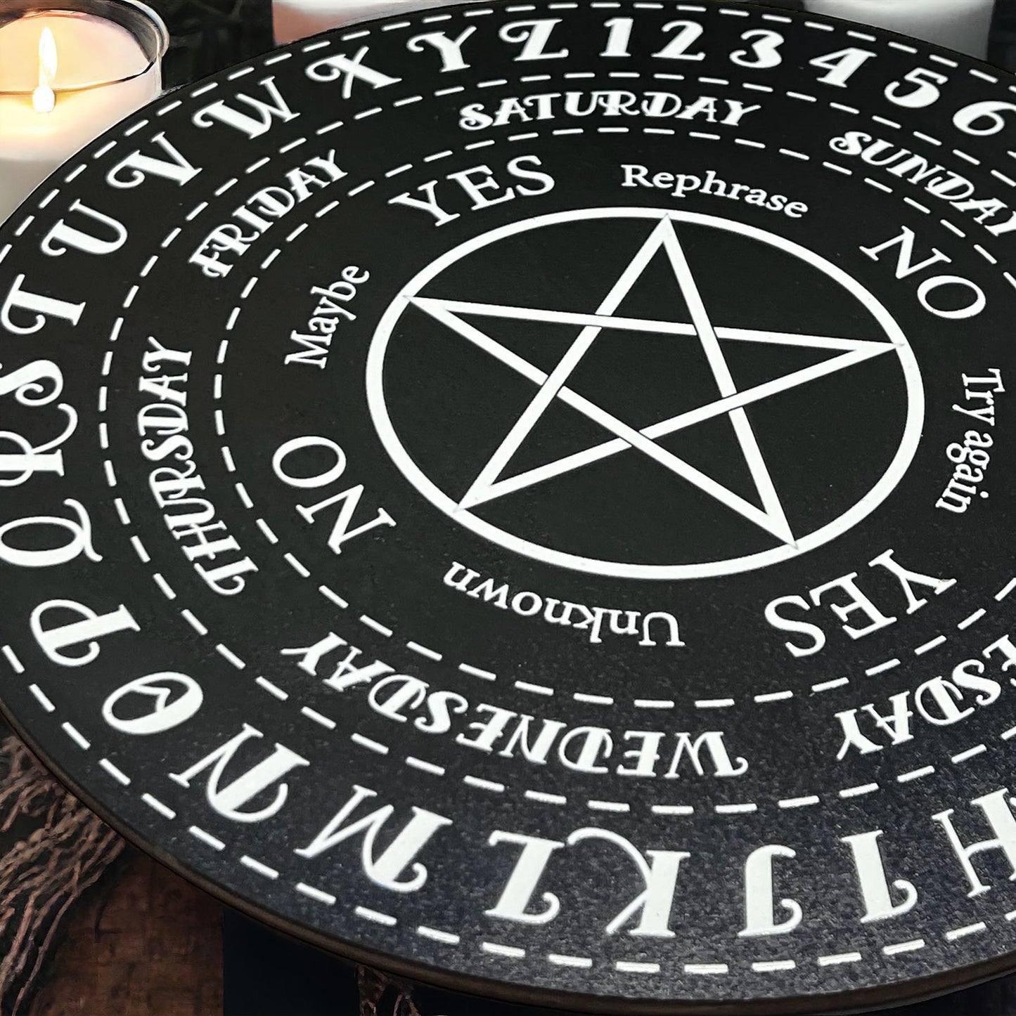 10" Pentagram Pendulum Board Pentacle, Unique Gift Idea, Witchcraft, Rituals, Spirit Boards wooden dowsing spirituality divination board