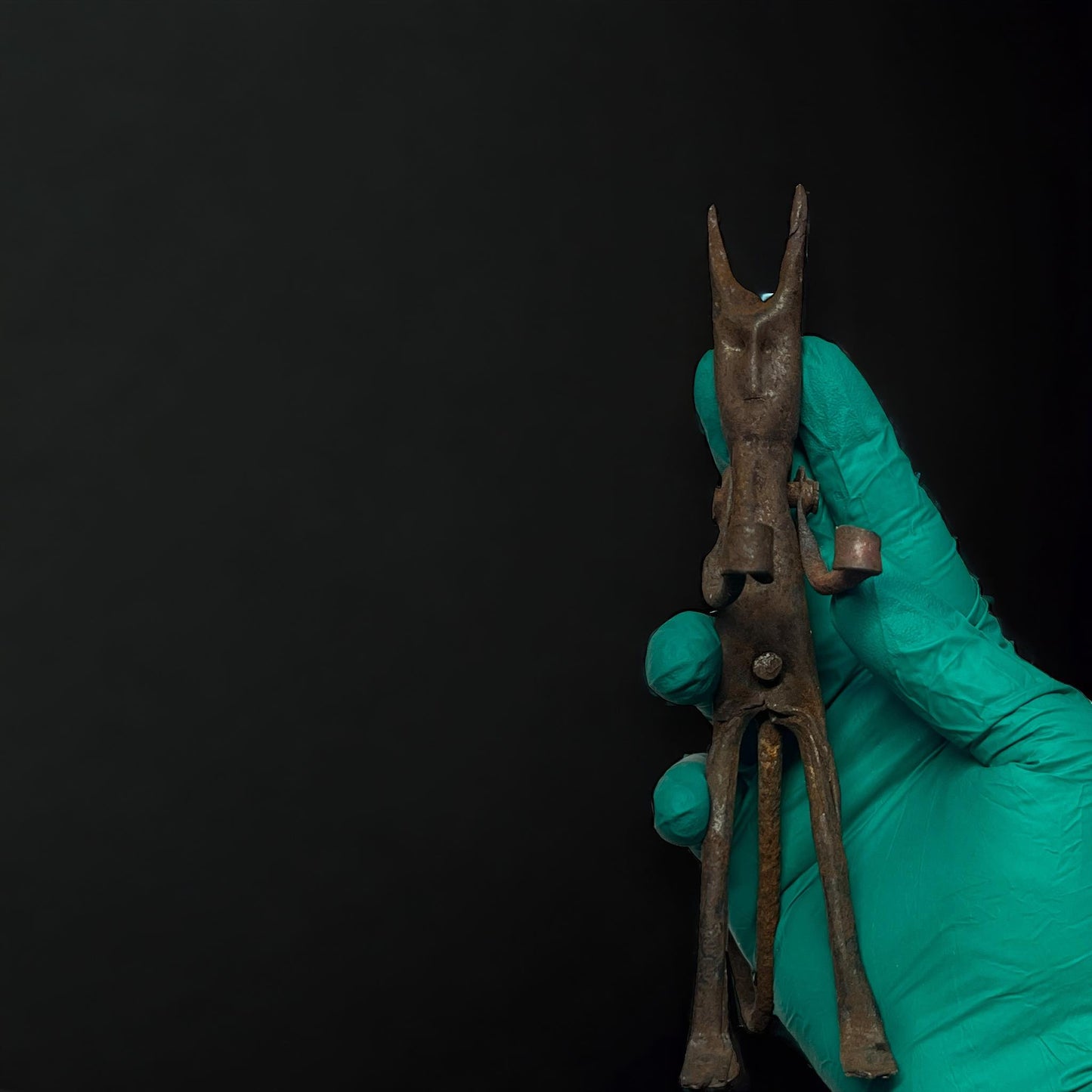 Devil Folkart Metal Vintage Handcrafted Sculpture Curiosity, Oddity, Unique Gift Idea, Creepy, Unusual, Disturbing, One Of A Kind Witchcraft