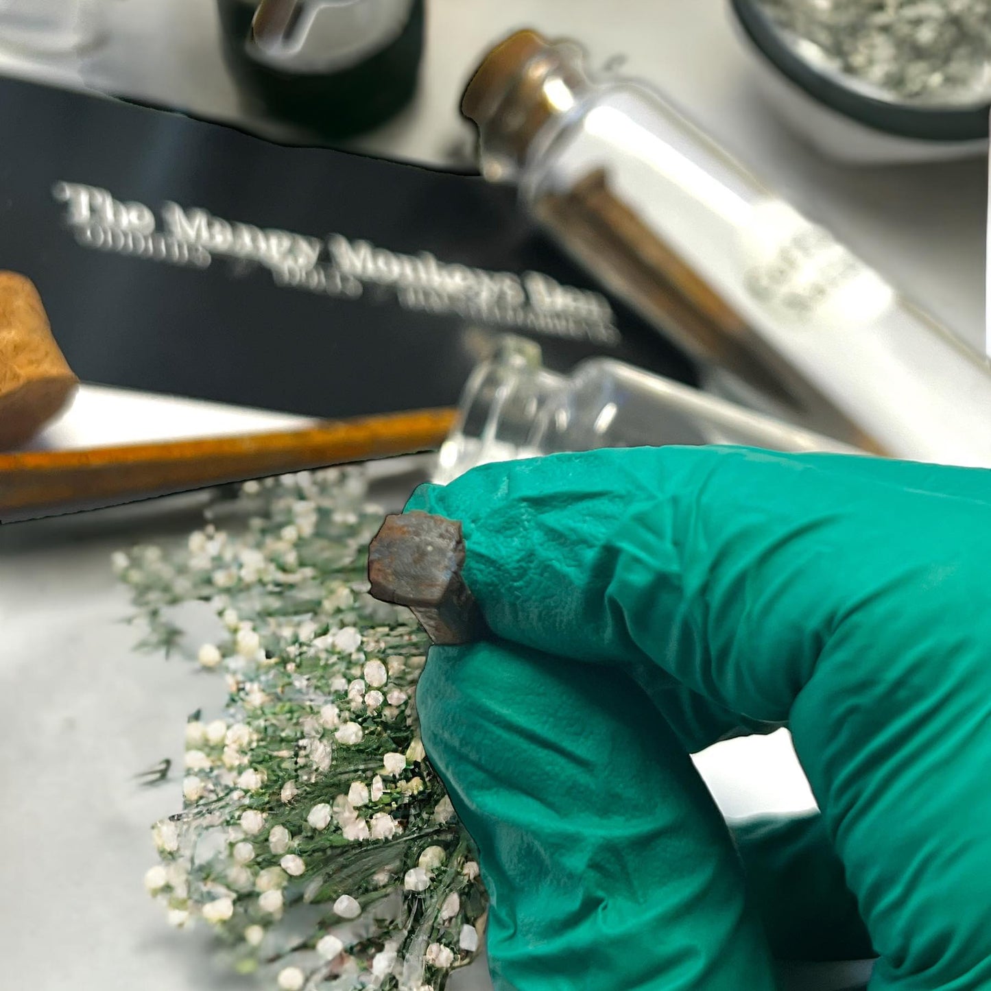 Coffin Nails Collected Specimen in Glass Vail Curiosity, Oddity, Apothecary, Unique Gift Idea Witchcraft Collectors Spell Casting Crafting