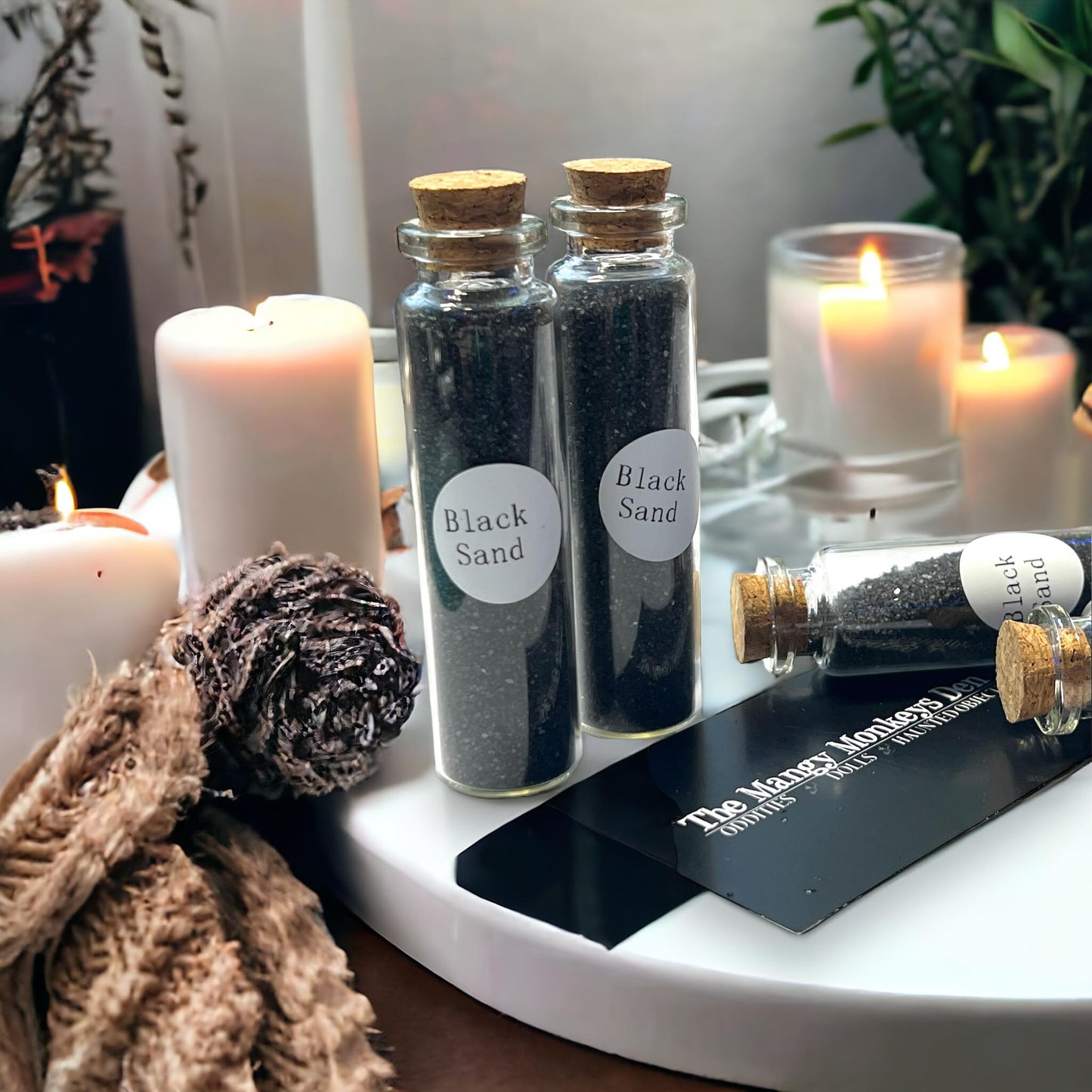 Vial of Black Sand Spell Casting War Water Unique Gift Idea Cleansing Witchcraft Occult Oddity Wicca Voodoo protective banishing dispelling