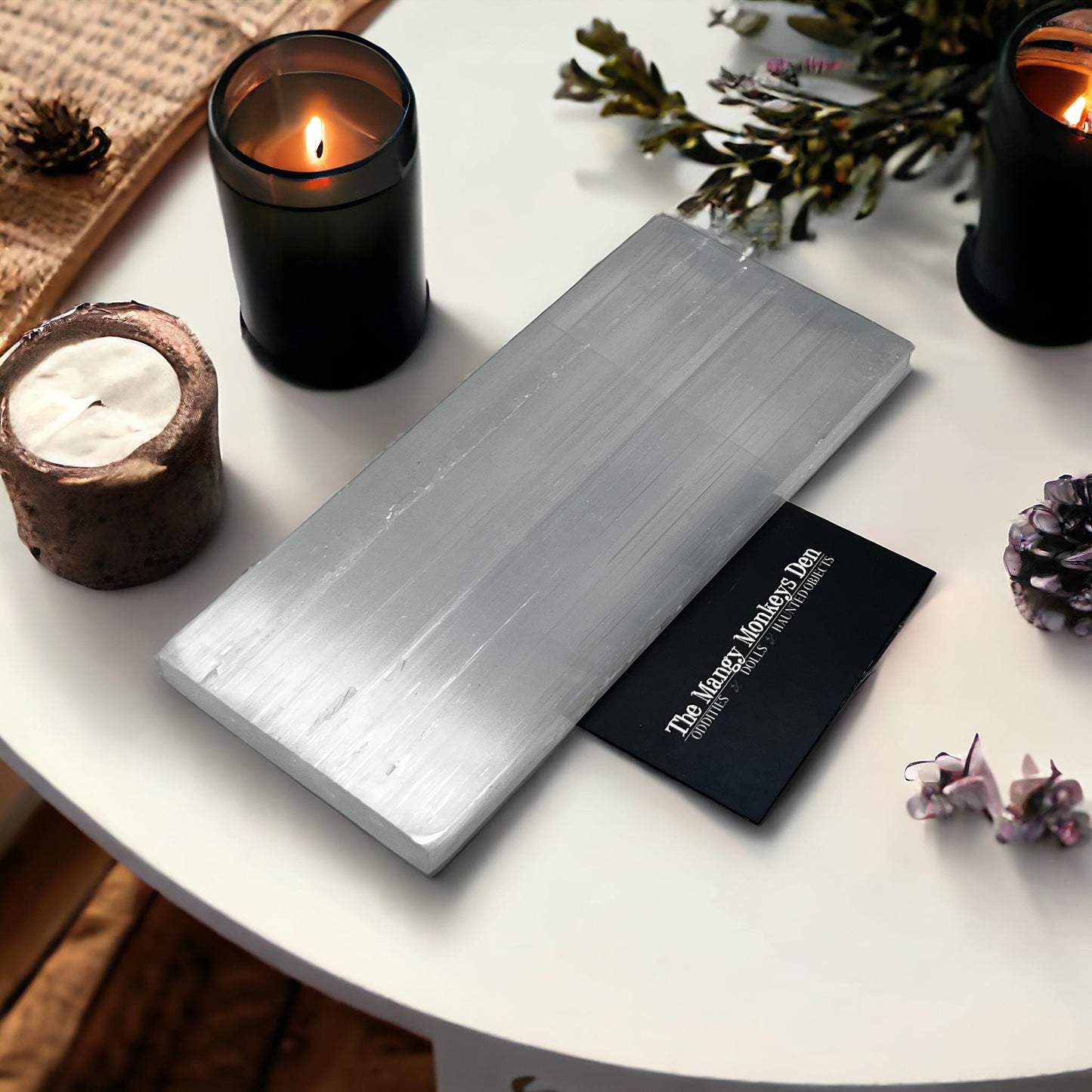 Selenite Smooth Charging Plate Large Rectangle Curiosity, Oddity, Spells, Unique Gift Idea, Witchcraft, Rituals, Atlar Crystal