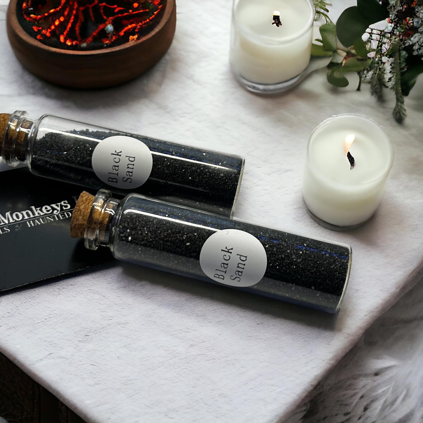 Vial of Black Sand Spell Casting War Water Unique Gift Idea Cleansing Witchcraft Occult Oddity Wicca Voodoo protective banishing dispelling