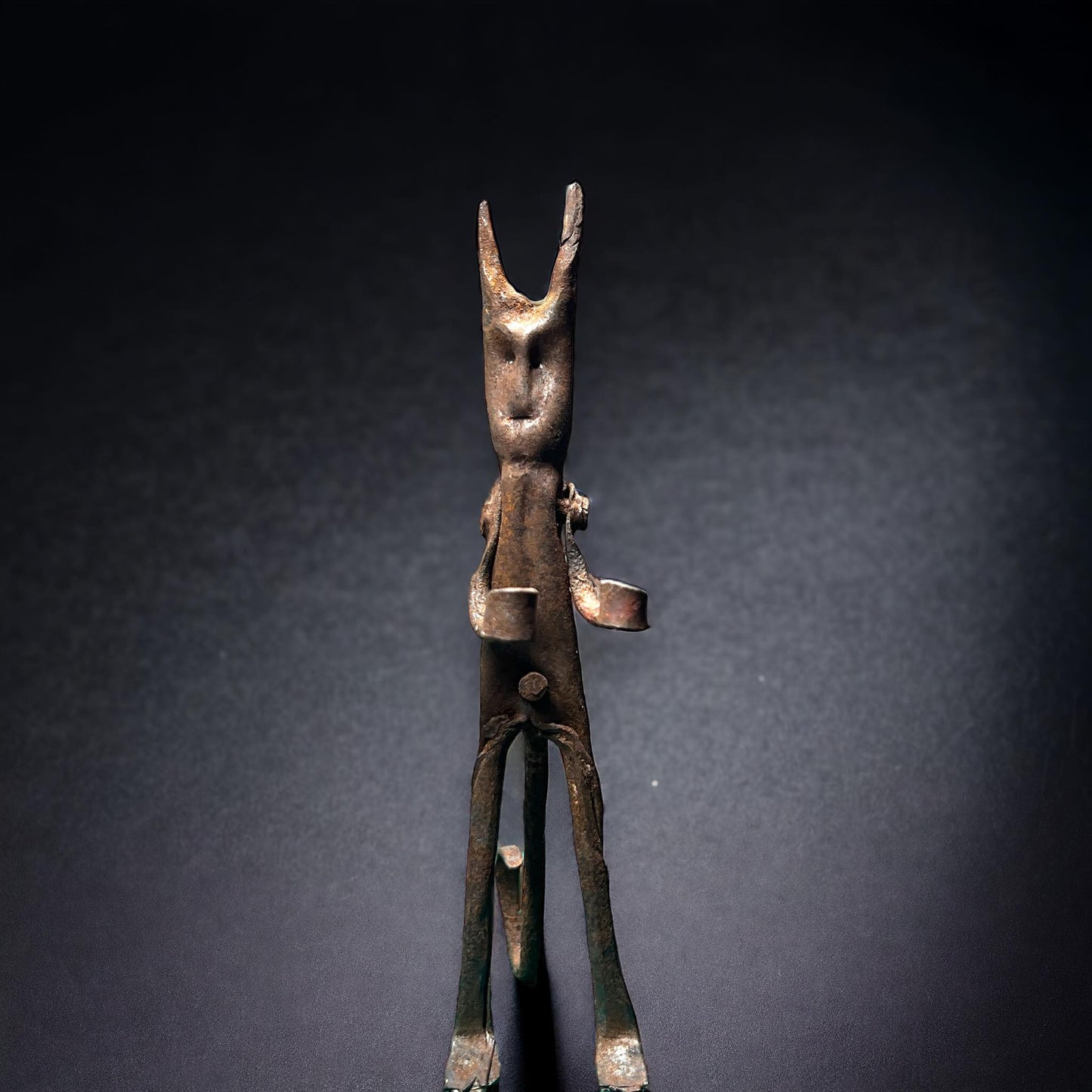 Devil Folkart Metal Vintage Handcrafted Sculpture Curiosity, Oddity, Unique Gift Idea, Creepy, Unusual, Disturbing, One Of A Kind Witchcraft