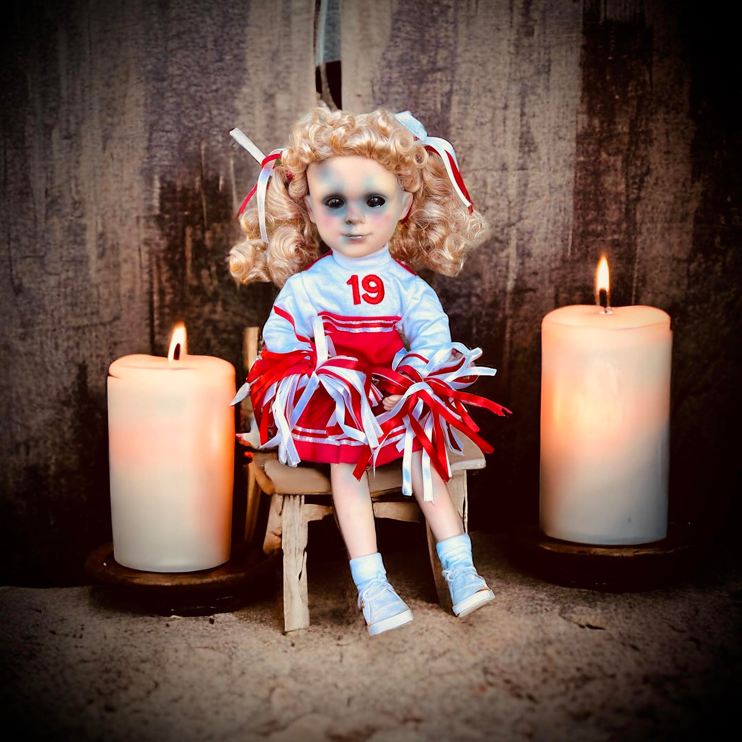 Meet Belinda 16" Doll Porcelain Witchy Creepy Haunted Spirit Infected Scary Spooky Zombie Possessed Positive Energy Occult Cheerleader