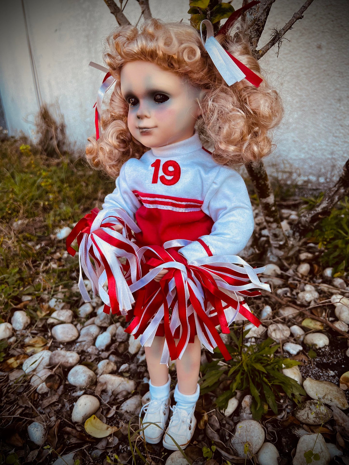 Meet Belinda 16" Doll Porcelain Witchy Creepy Haunted Spirit Infected Scary Spooky Zombie Possessed Positive Energy Occult Cheerleader