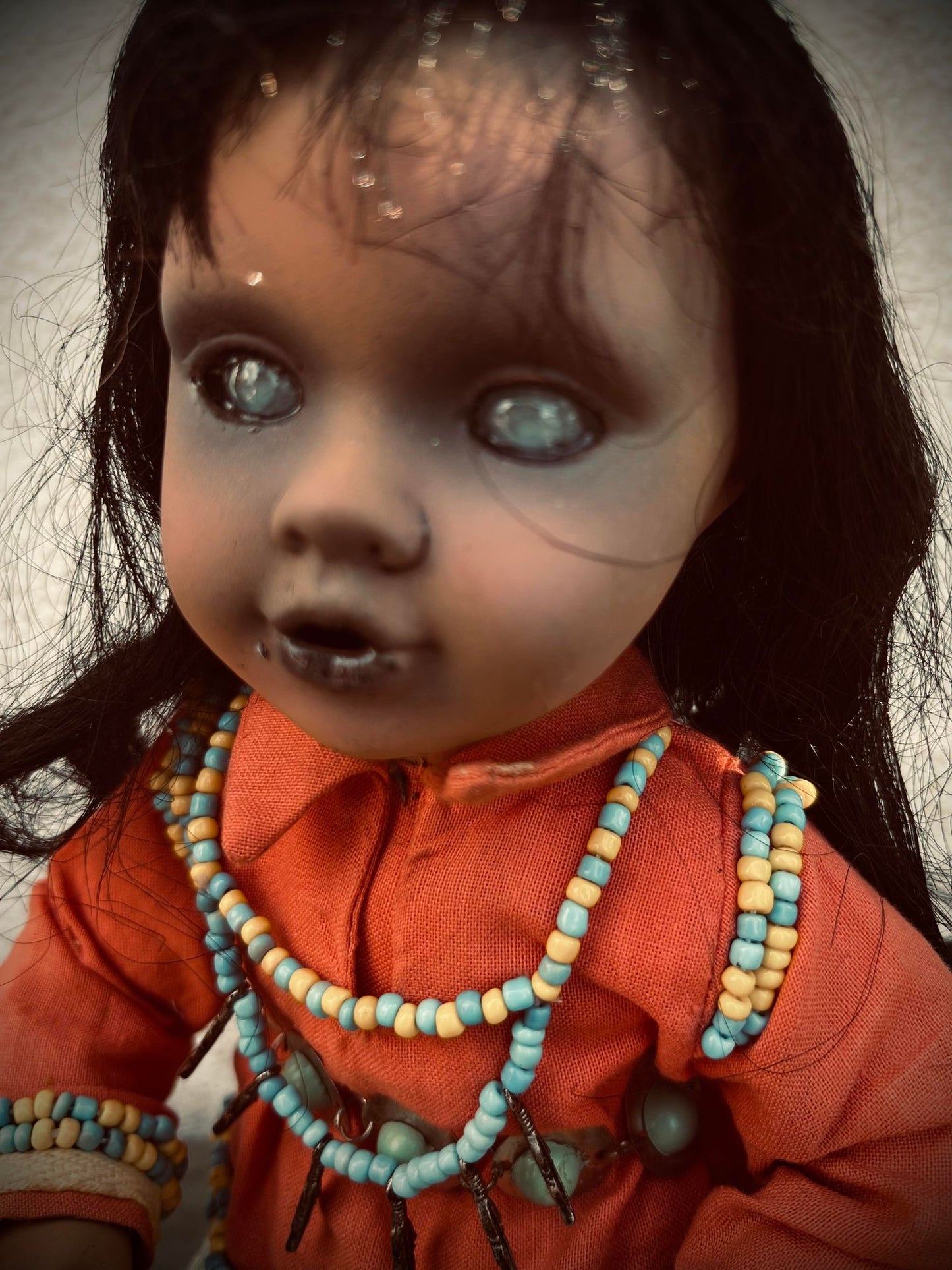 Meet Kimi 12" Doll Porcelain Witchy Creepy Haunted Spirit Infected Scary Poltergeist Spooky Native American Possessed Gothic Positive Gift