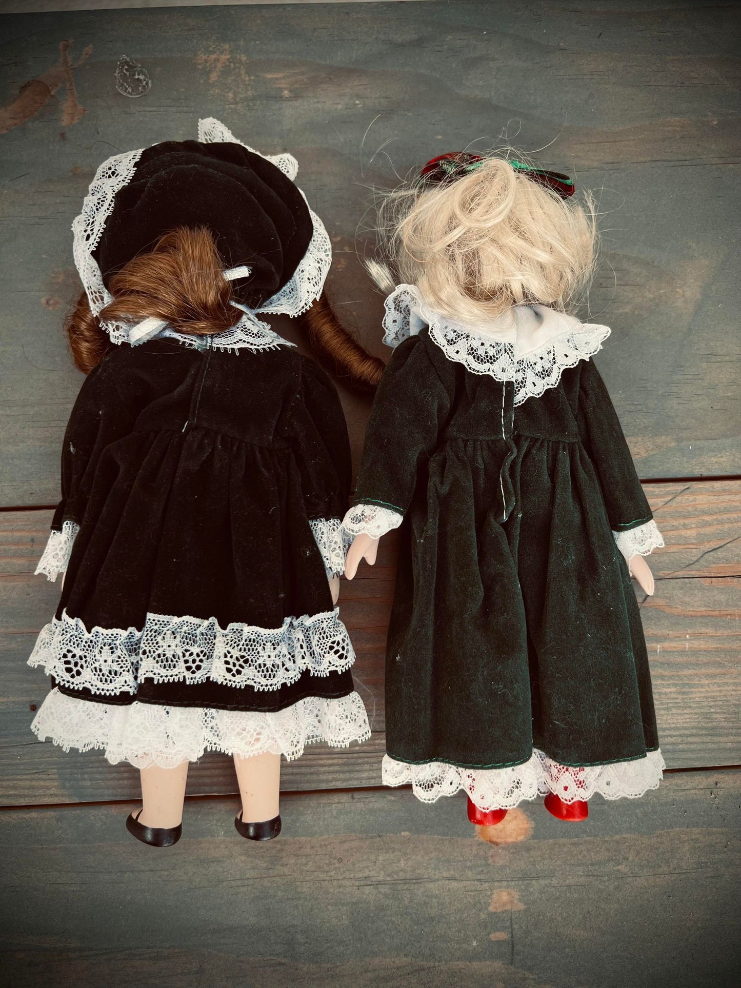 Meet Frenda and Geraldine 9" Doll Porcelain Mini Haunts Creepy Haunted Spirit Scary Spooky Possessed Positive Energy Oddity Gift Idea