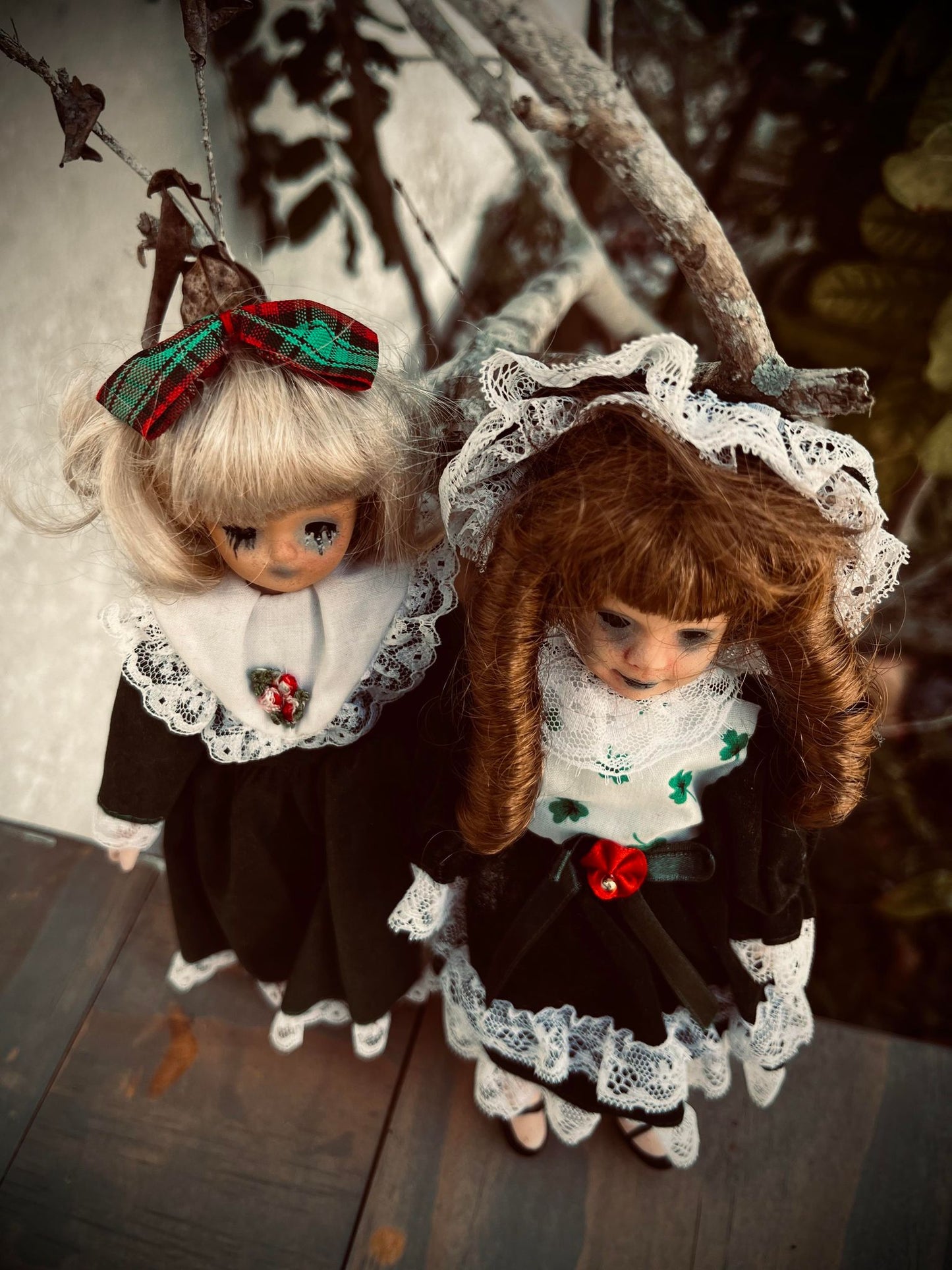 Meet Frenda and Geraldine 9" Doll Porcelain Mini Haunts Creepy Haunted Spirit Scary Spooky Possessed Positive Energy Oddity Gift Idea