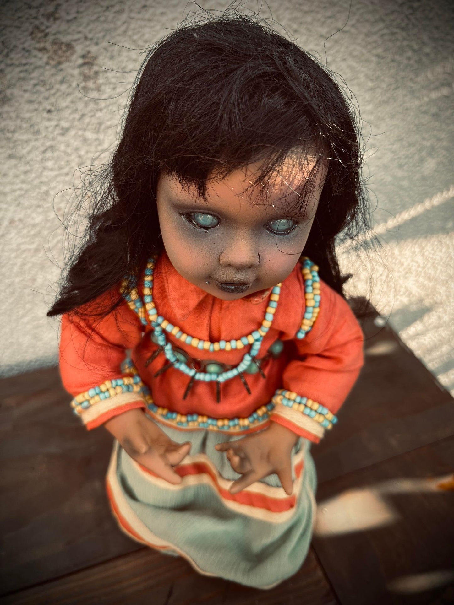 Meet Kimi 12" Doll Porcelain Witchy Creepy Haunted Spirit Infected Scary Poltergeist Spooky Native American Possessed Gothic Positive Gift