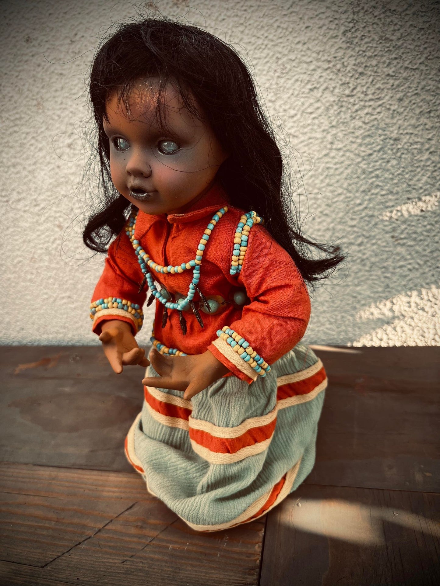 Meet Kimi 12" Doll Porcelain Witchy Creepy Haunted Spirit Infected Scary Poltergeist Spooky Native American Possessed Gothic Positive Gift
