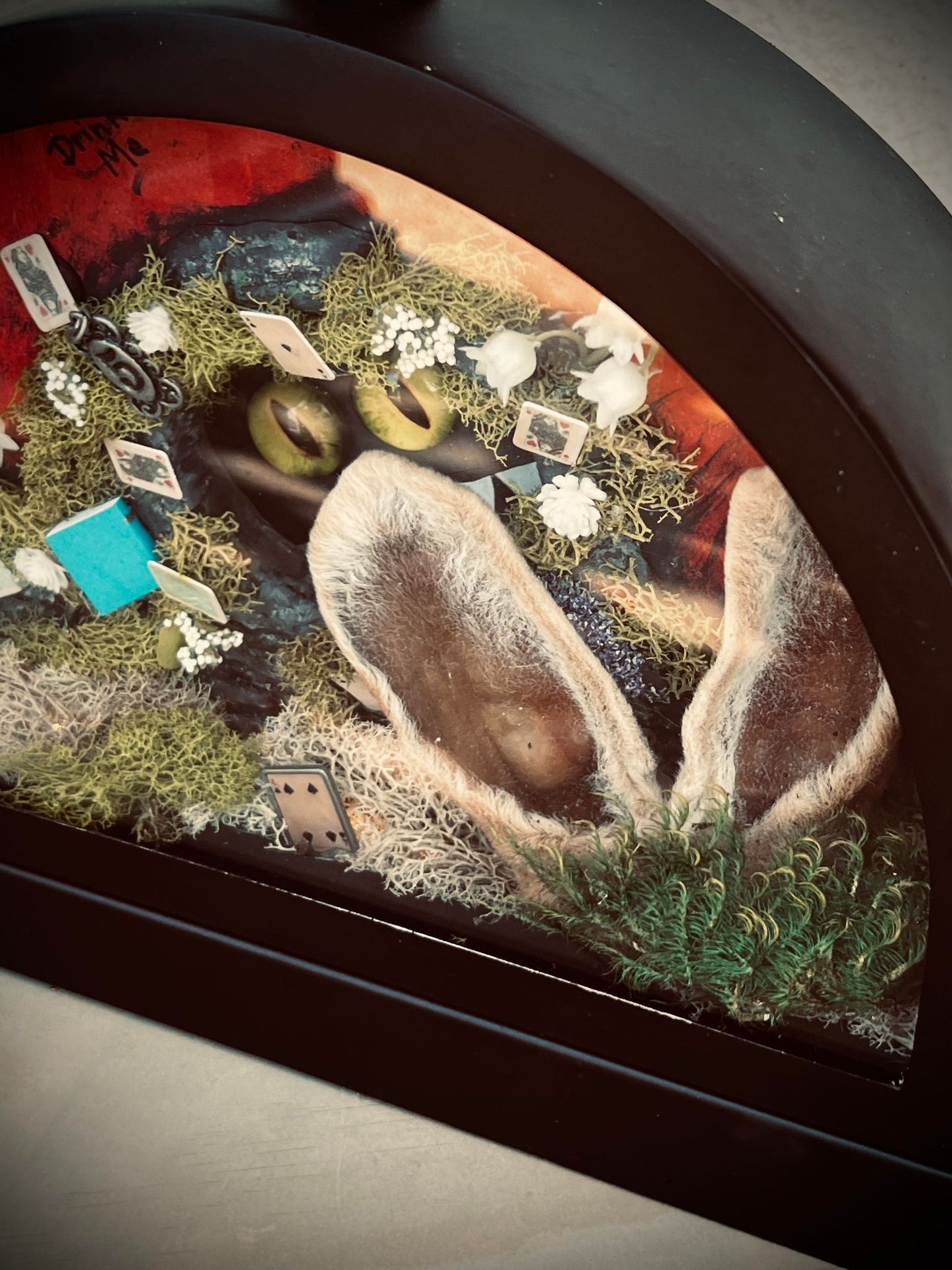 Real Bunny Ears Alice In Wonderland Display Taxidermy Home Decor Preserved Whimsical Oddity Oddities Occult Curiosities Collection Gift Idea