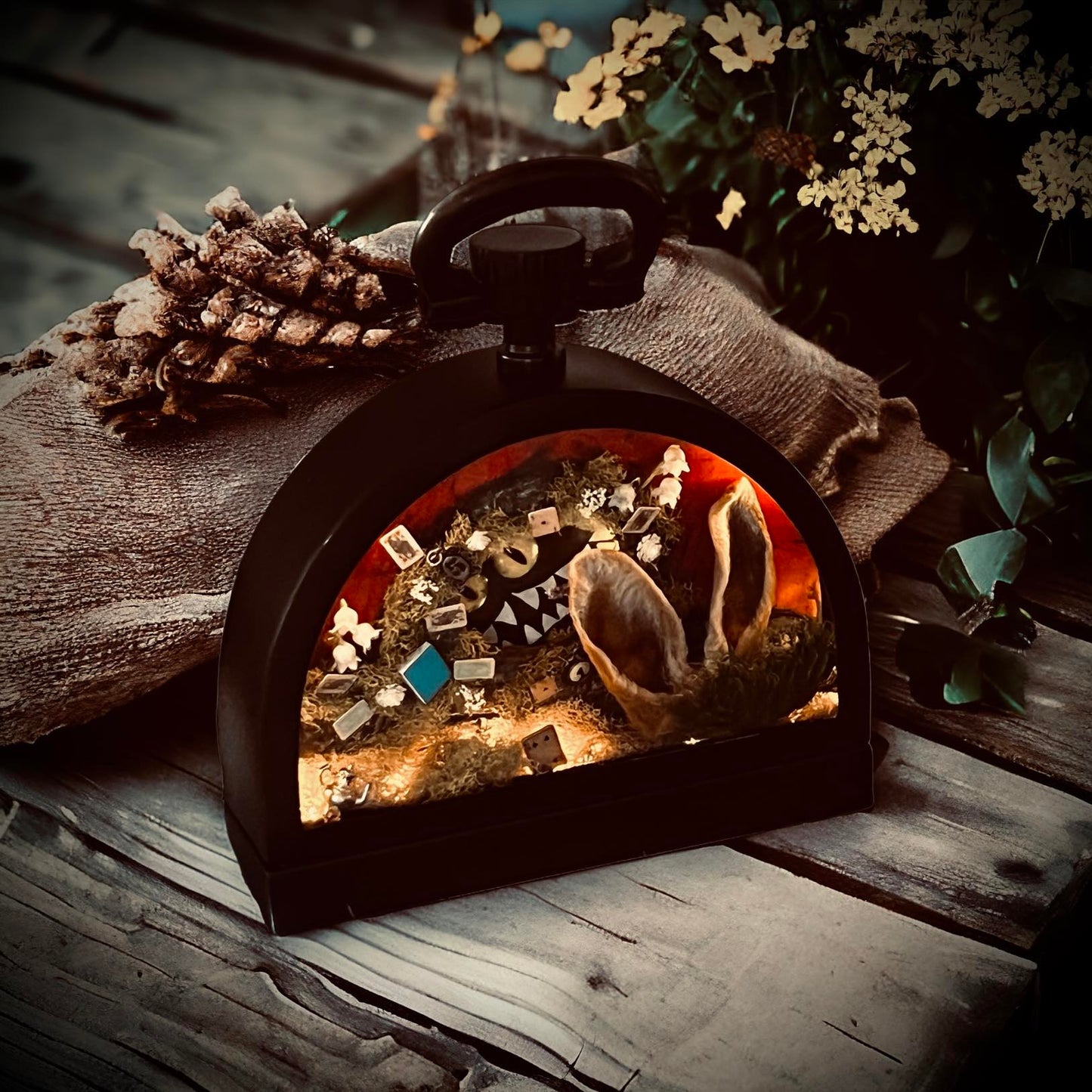 Real Bunny Ears Alice In Wonderland Display Taxidermy Home Decor Preserved Whimsical Oddity Oddities Occult Curiosities Collection Gift Idea