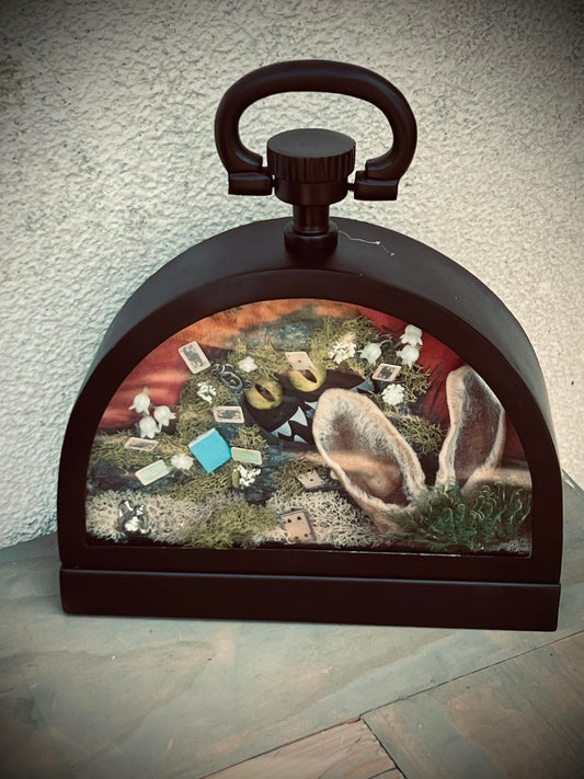 Real Bunny Ears Alice In Wonderland Display Taxidermy Home Decor Preserved Whimsical Oddity Oddities Occult Curiosities Collection Gift Idea