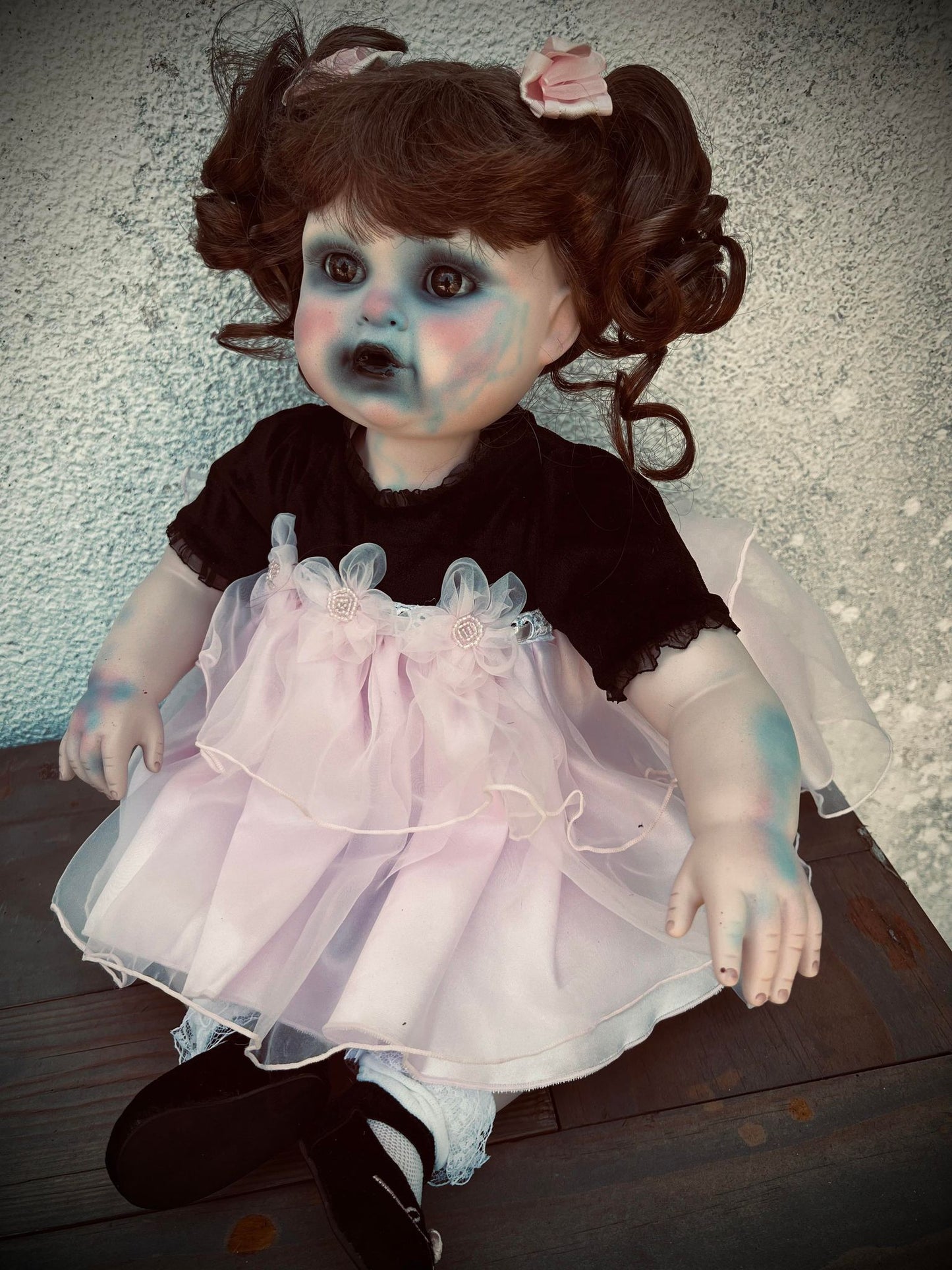 Meet Lou 17" Large Doll Porcelain Zombie Undead Witchy Creepy Haunted Spirit Infected Scary Spooky Possessed Positive Oddity Gift Idea