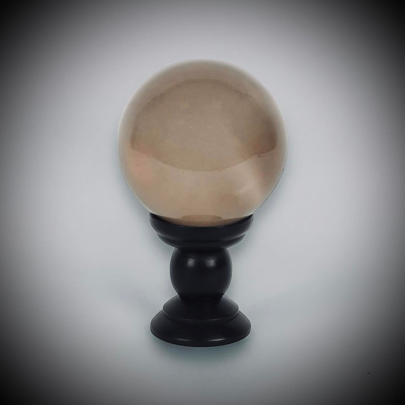 Mystical Large Grey Crystal Ball with Stand Perfect Gift Idea Spiritual Wiccan Oddity Witchcraft Fortune Teller Occult Idea Gazing Scrying