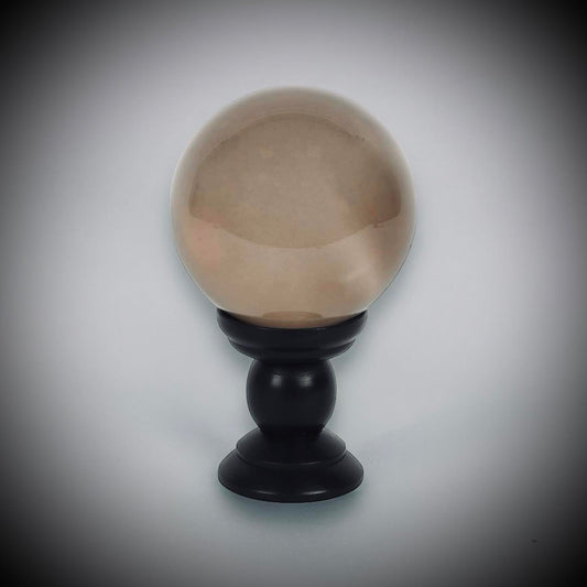 Mystical Large Grey Crystal Ball with Stand Perfect Gift Idea Spiritual Wiccan Oddity Witchcraft Fortune Teller Occult Idea Gazing Scrying